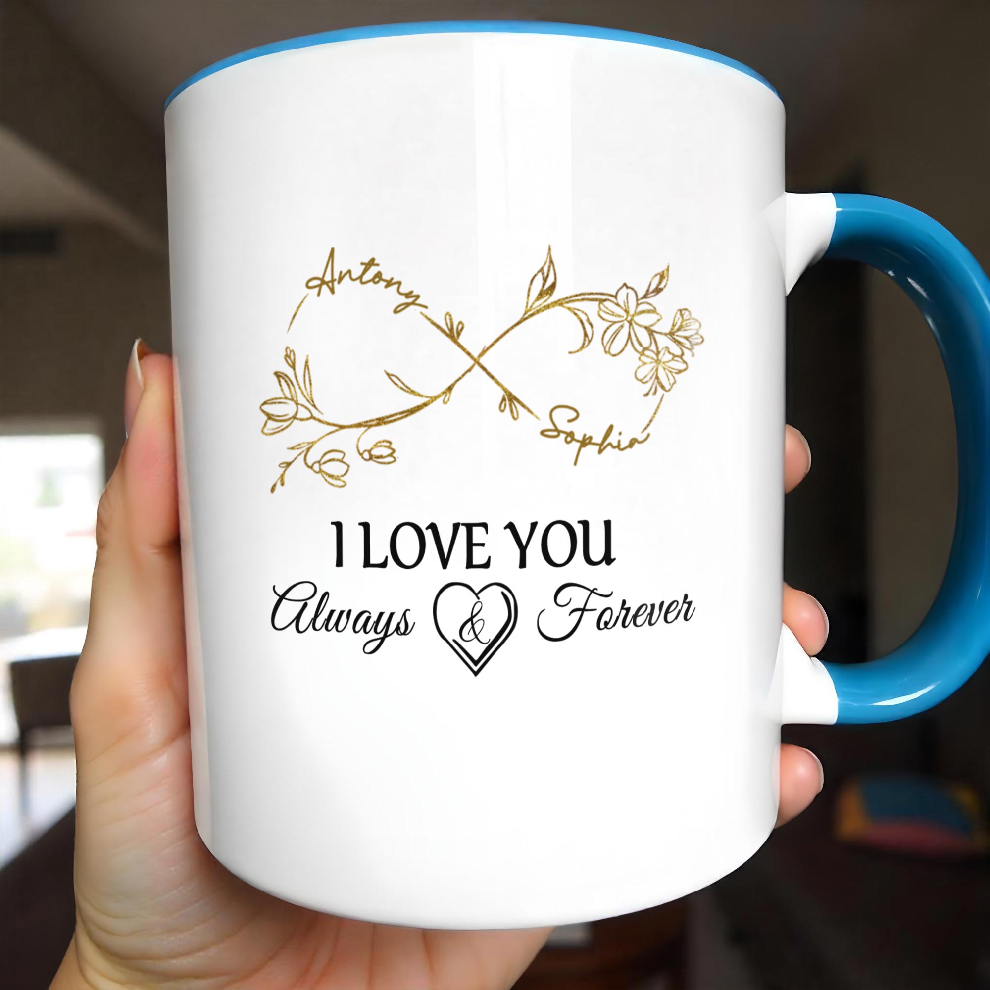 Personalized To My Husband Sometimes It's Hard To Find The Words Accent Mug Anniversary Gifts - Image 2