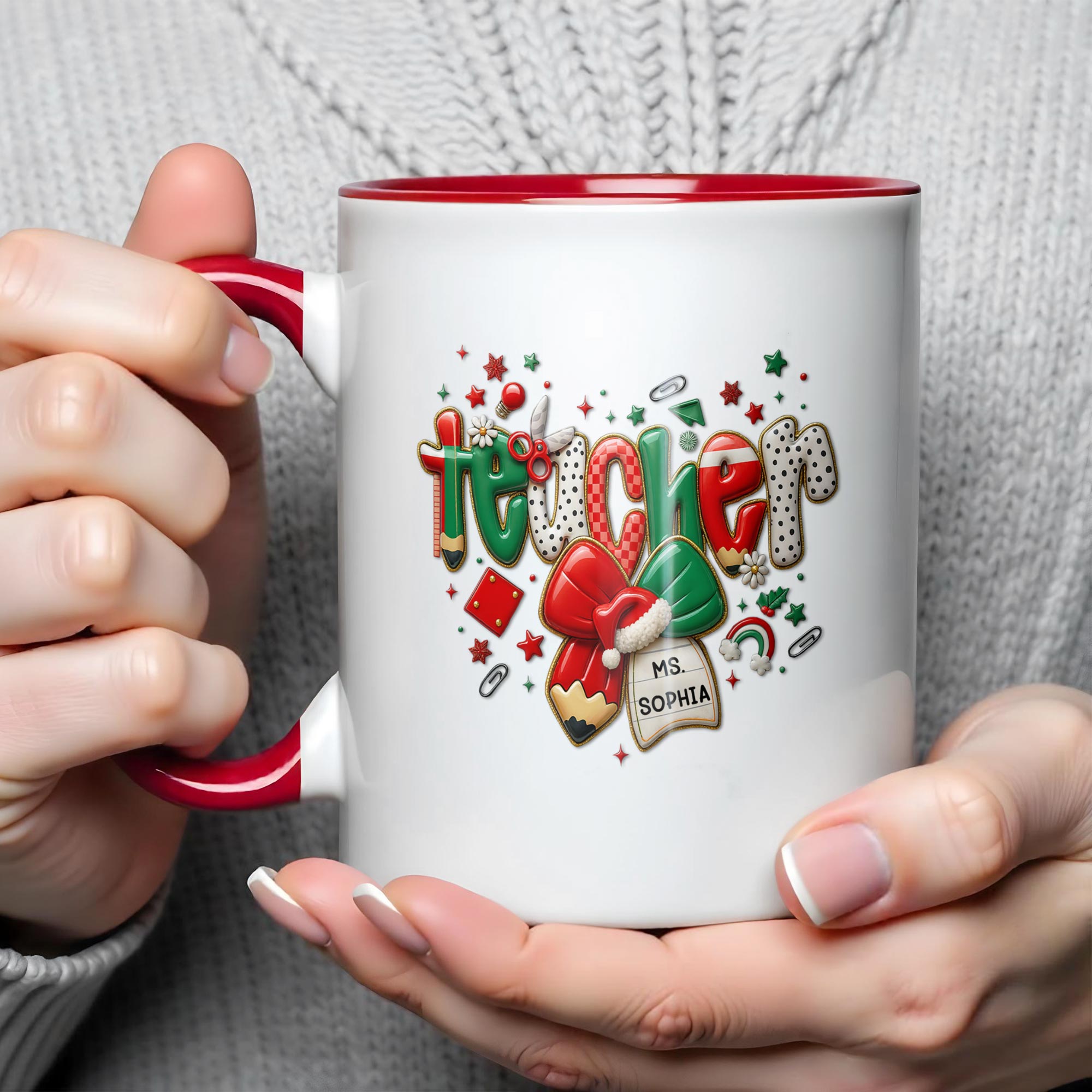Personalized To My Teacher Thank You For Making A Difference Accent Mug Best Teacher Gifts - Image 2
