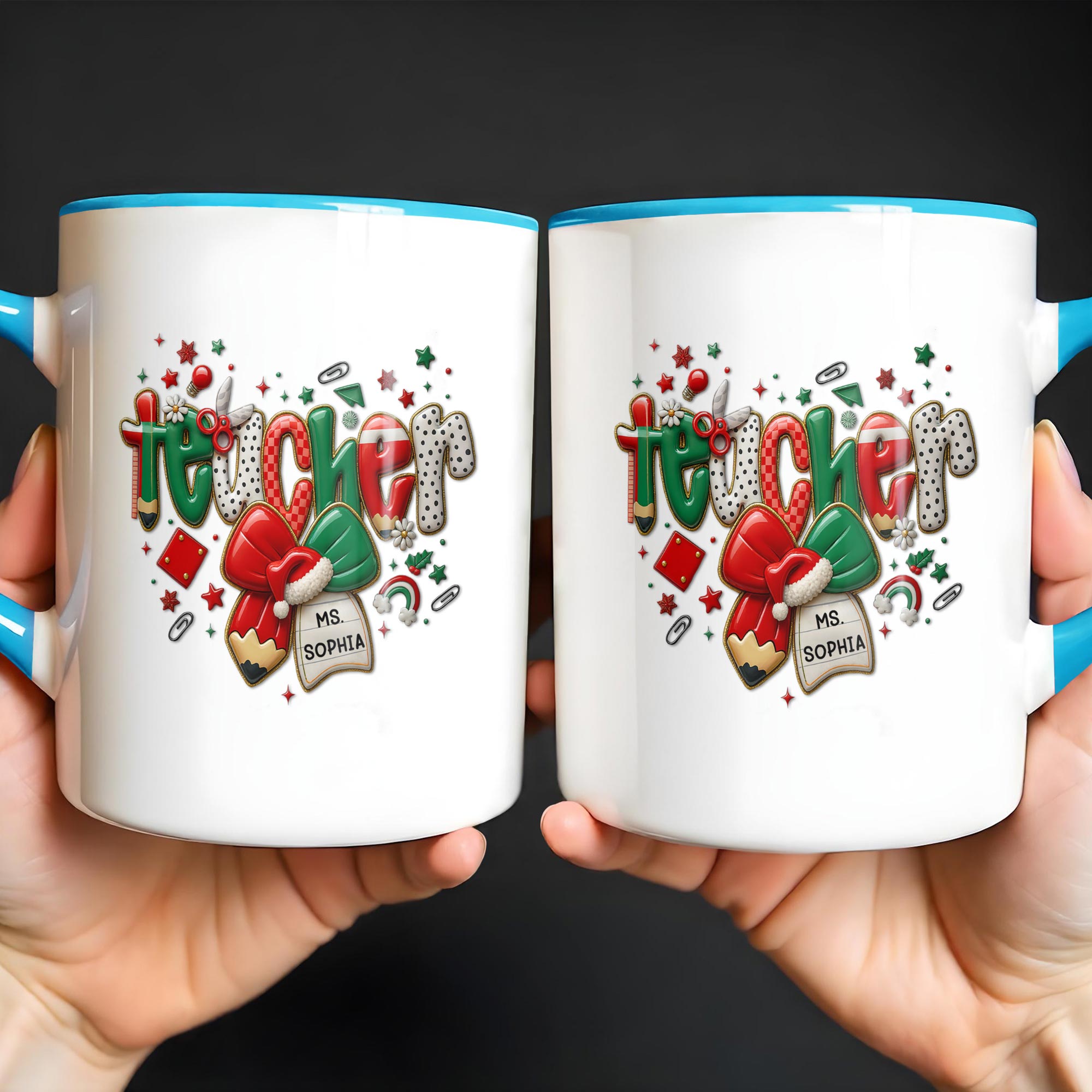 Personalized To My Teacher Thank You For Making A Difference Accent Mug Best Teacher Gifts - Image 4