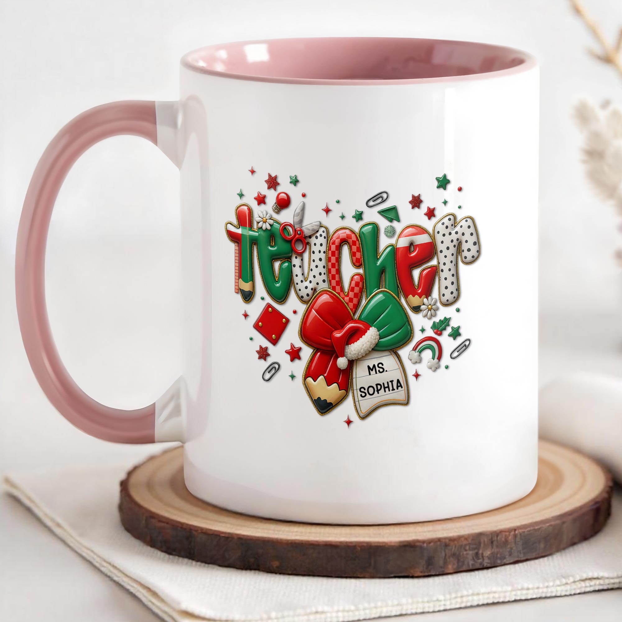 Personalized To My Teacher Thank You For Making A Difference Accent Mug Best Teacher Gifts - Image 5