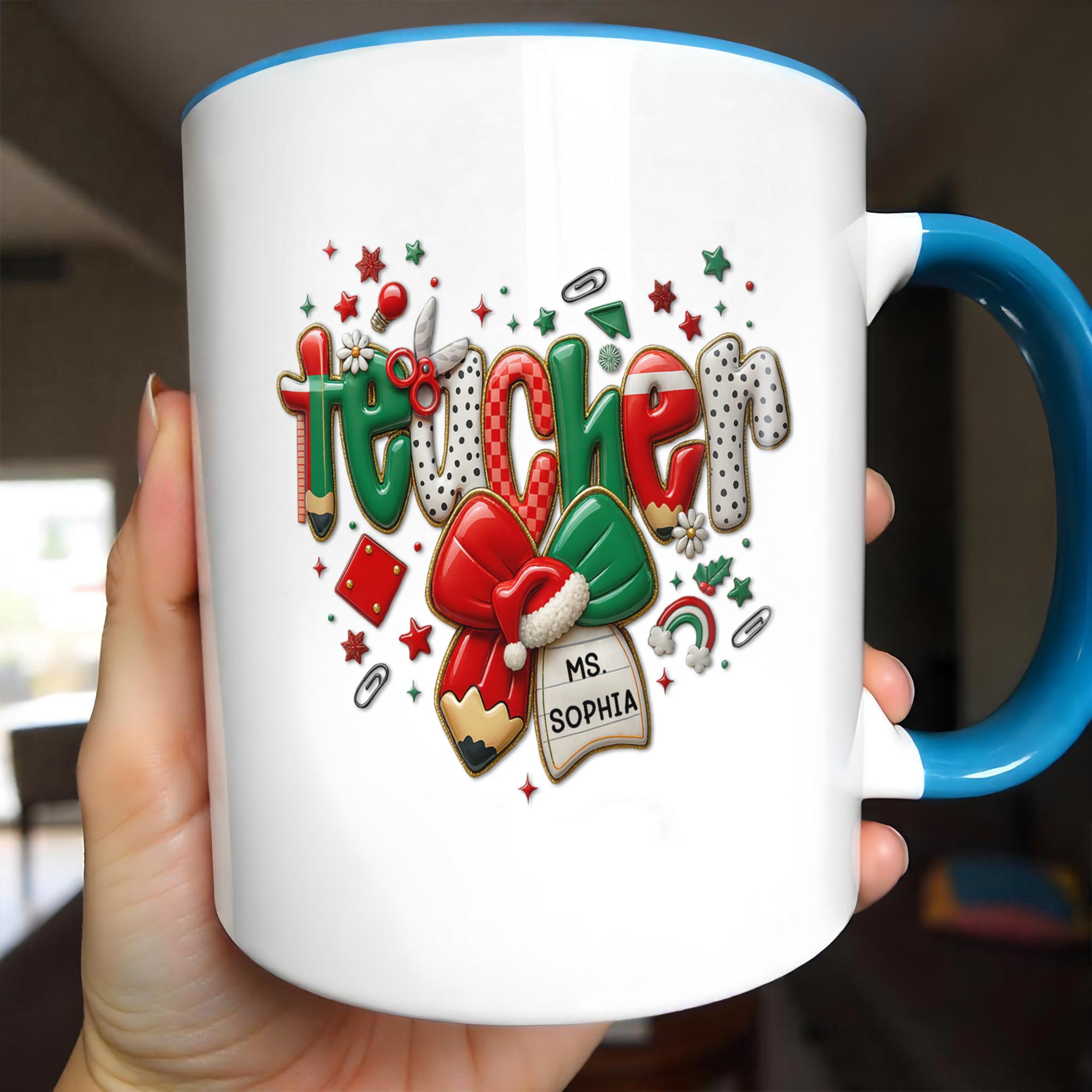 Personalized To My Teacher Thank You For Making A Difference Accent Mug Best Teacher Gifts - Image 6