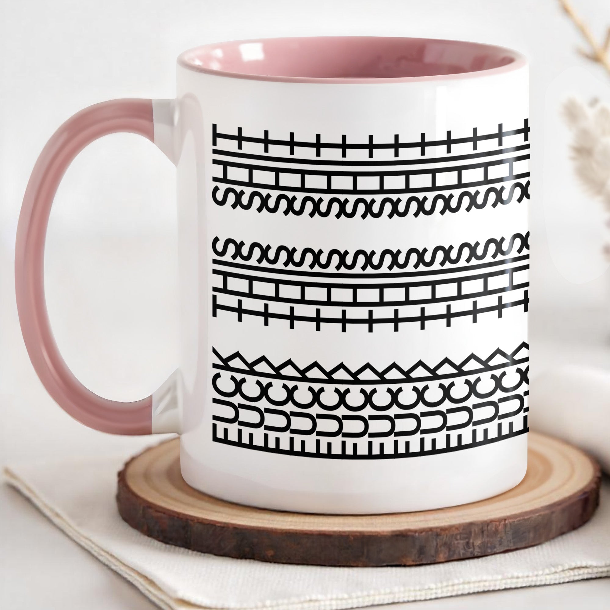 Personalized Unique Pattern Design Geometric Patterns Accent Mug Funny Gifts For Friends - Image 2