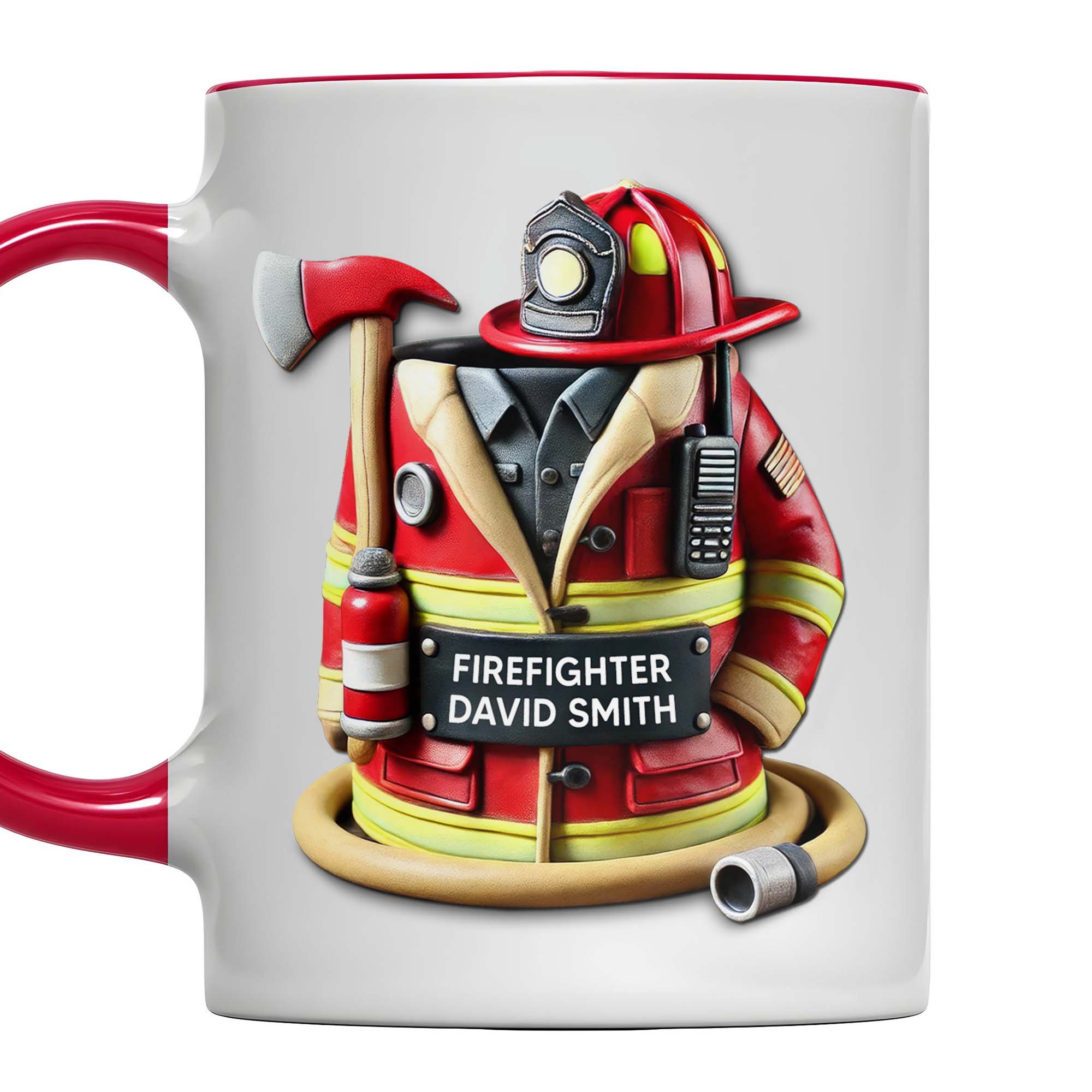 Personalized Watching You Be A Firefighter Accent Mug Best Gifts For Firefighter - Image 5
