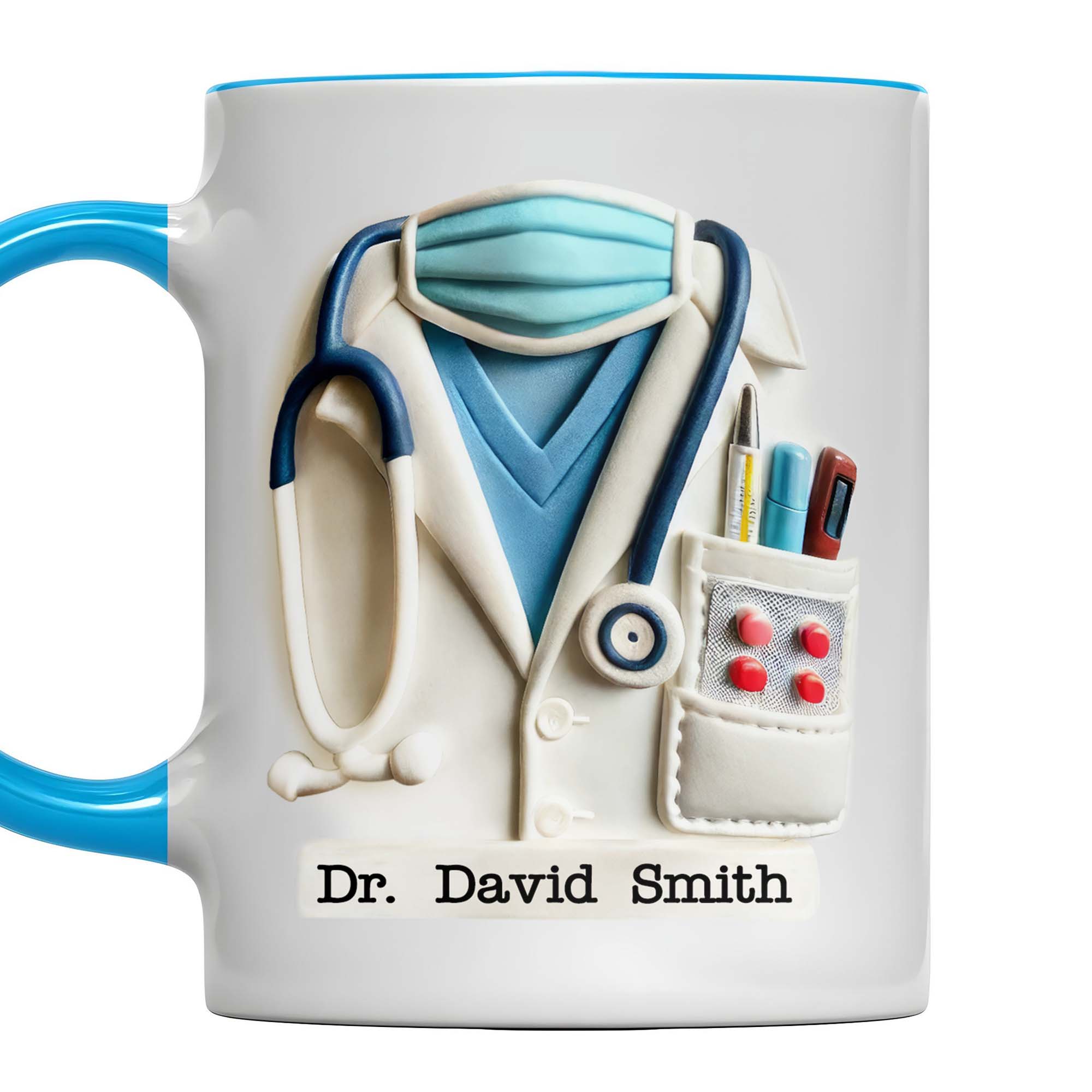 Personalized Watching You Being A Doctor Accent Mug Gifts For Son - Image 5