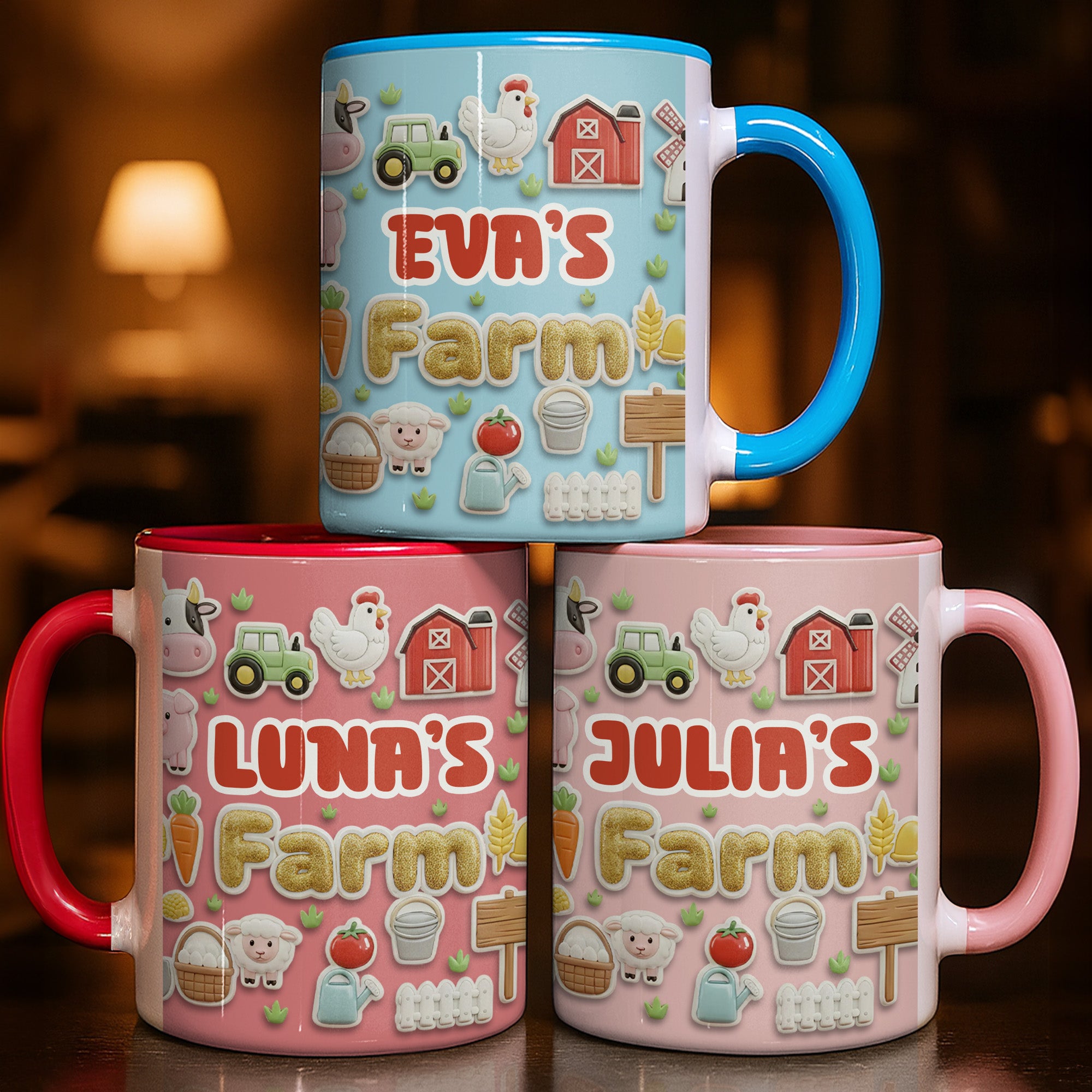 Personalized Welcome To My Farm Featuring Farm Animals Accent Mug Present For Farmers - Image 5