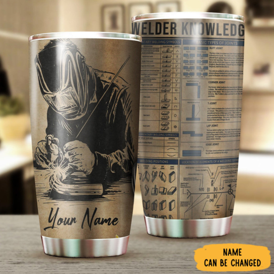 Personalized Welder Knowledge Tumbler Best Cold Cup Tumbler Gift For Welder - Image 2