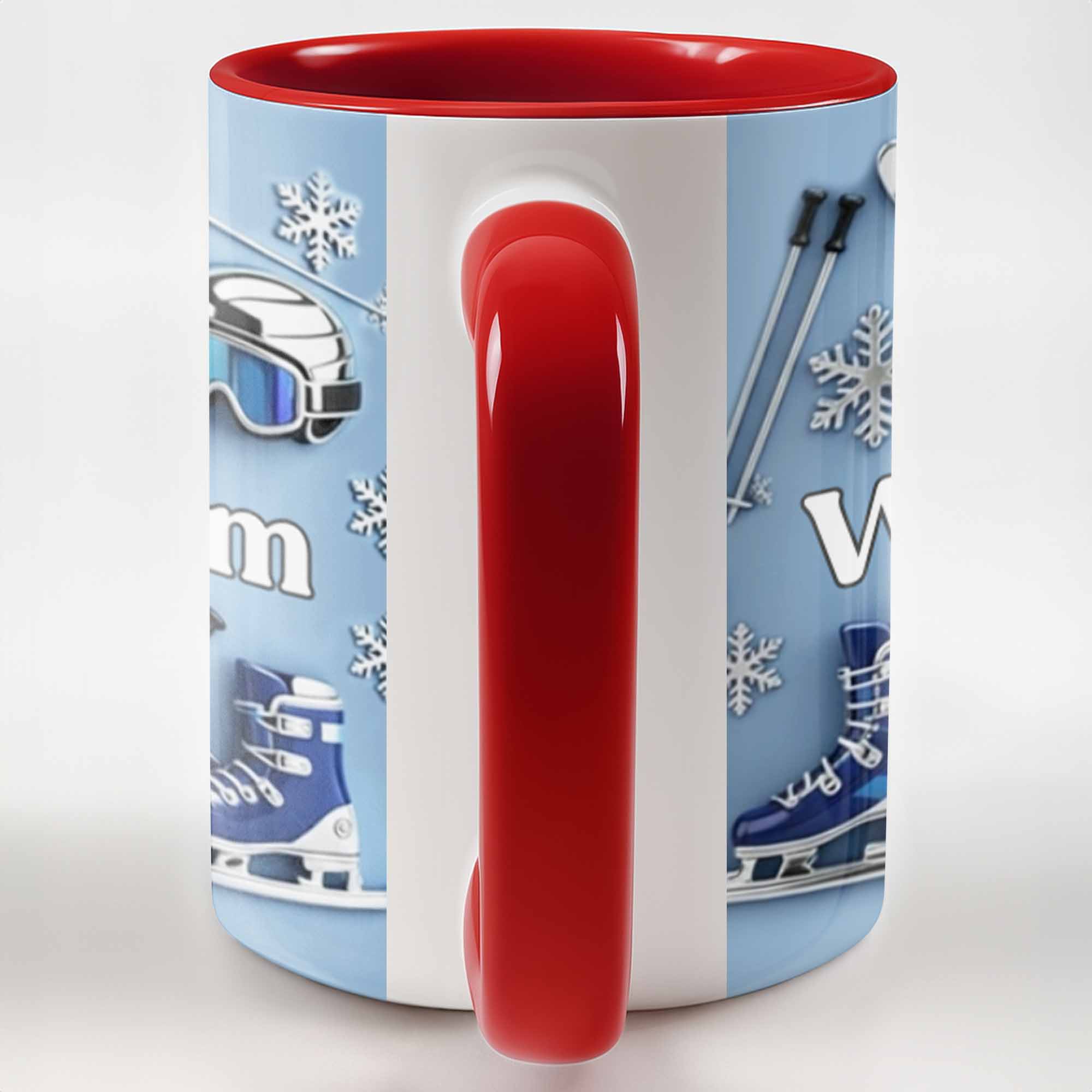 Personalized Winter Sports And Chilly Adventures Accent Mug Gifts For Sports Lovers - Image 5