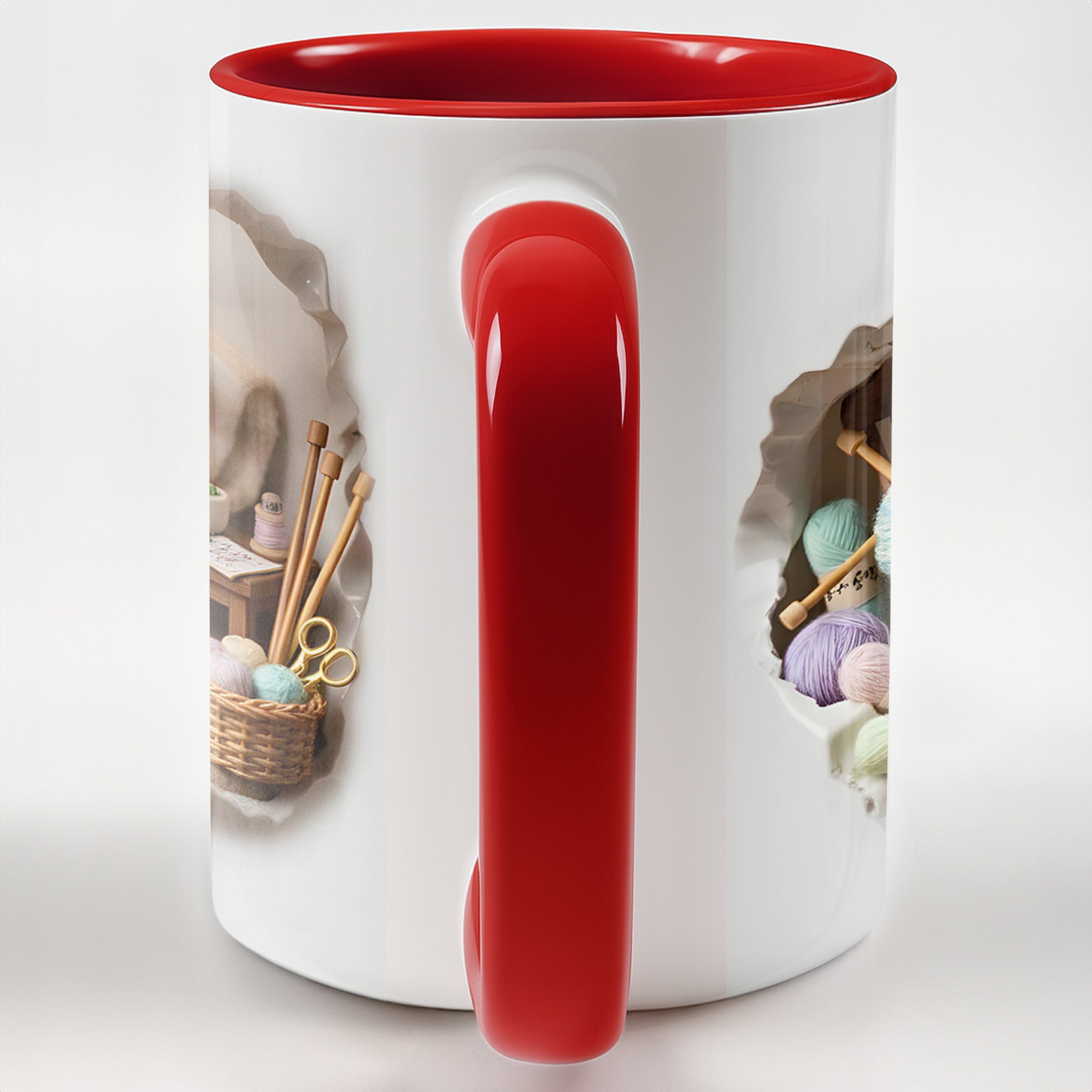 Personalized Yarn And Rocking Chair Accent Mug Cozy Knitting Corner Mug Gifts For Her - Image 5