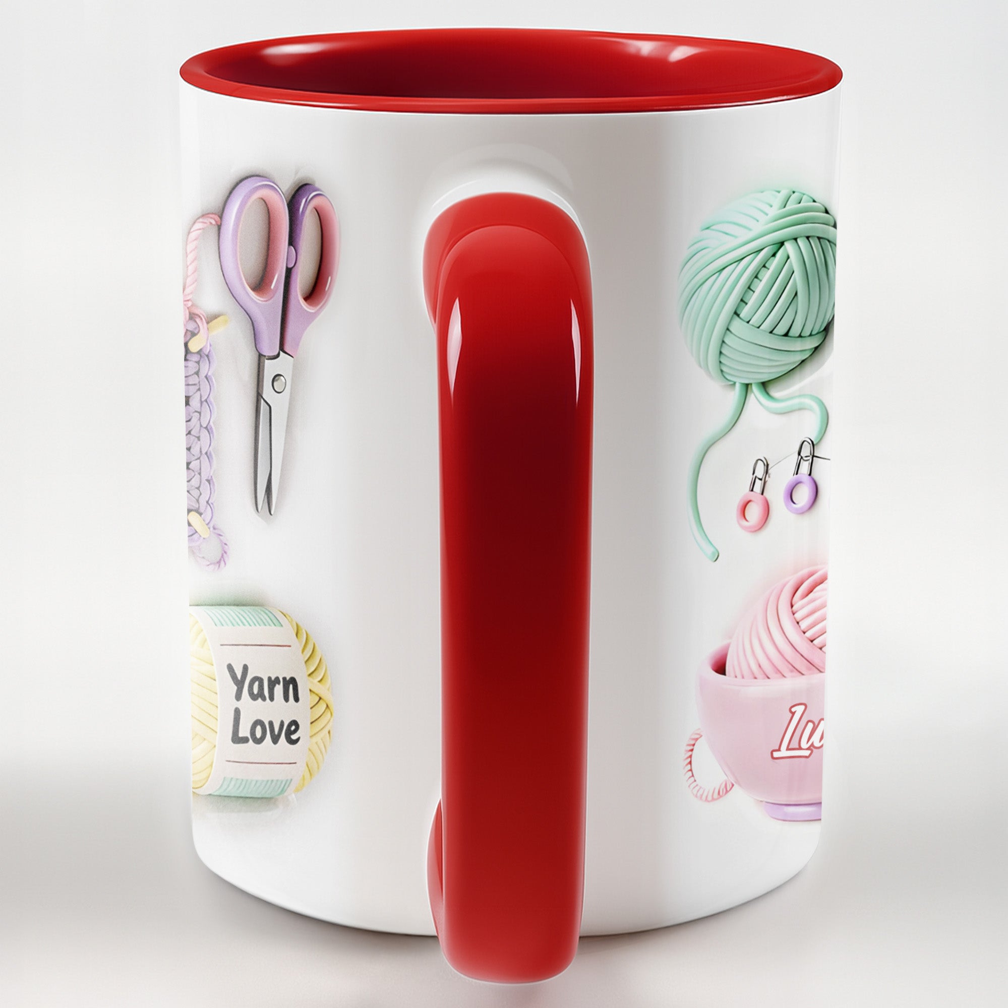 Personalized Yarn Balls And Crochet Hooks Accent Mug Gifts For Yarn Lovers - Image 5