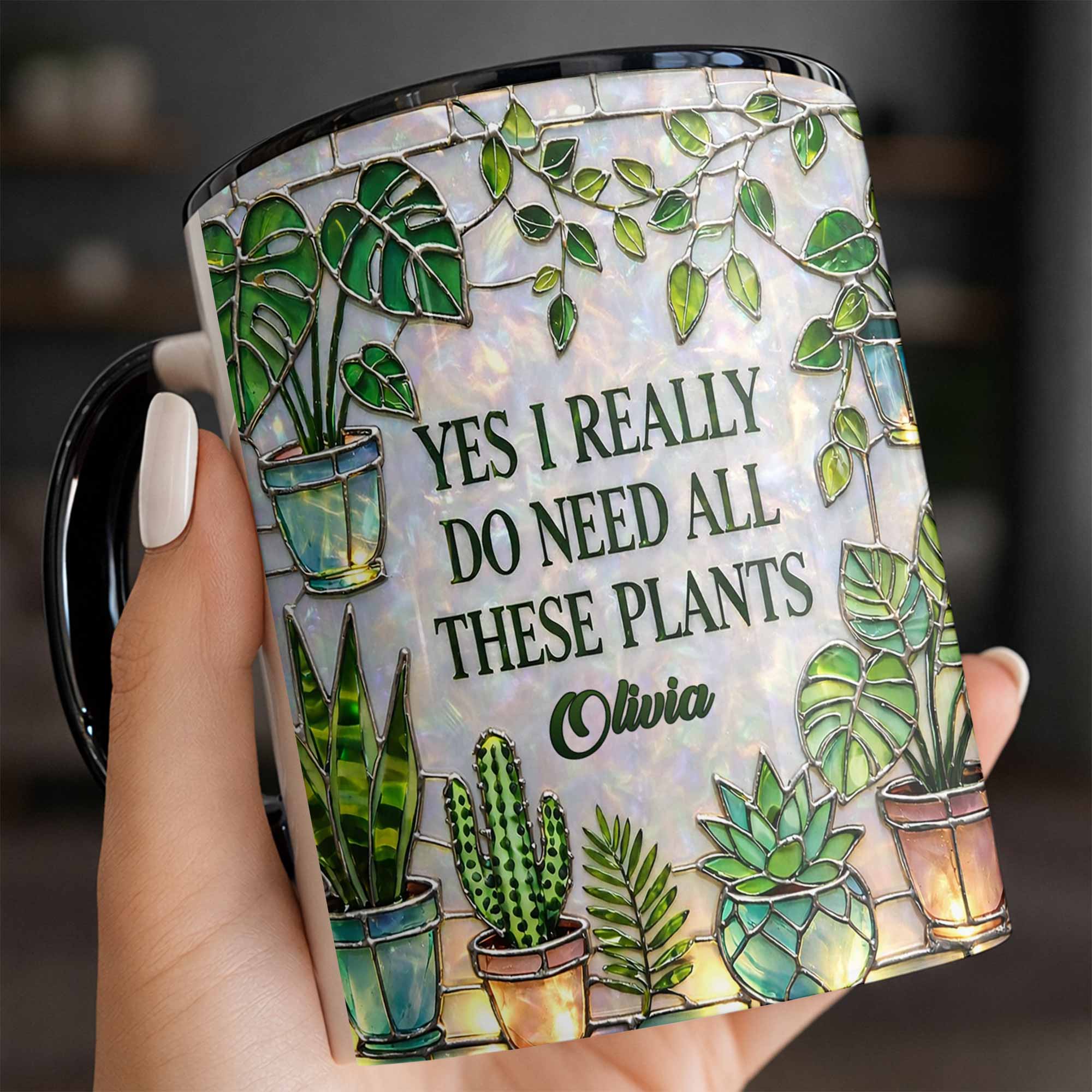 Personalized Yes I Really Do Need All These Plants Accent Mug Gifts For Plant Lovers - Image 6