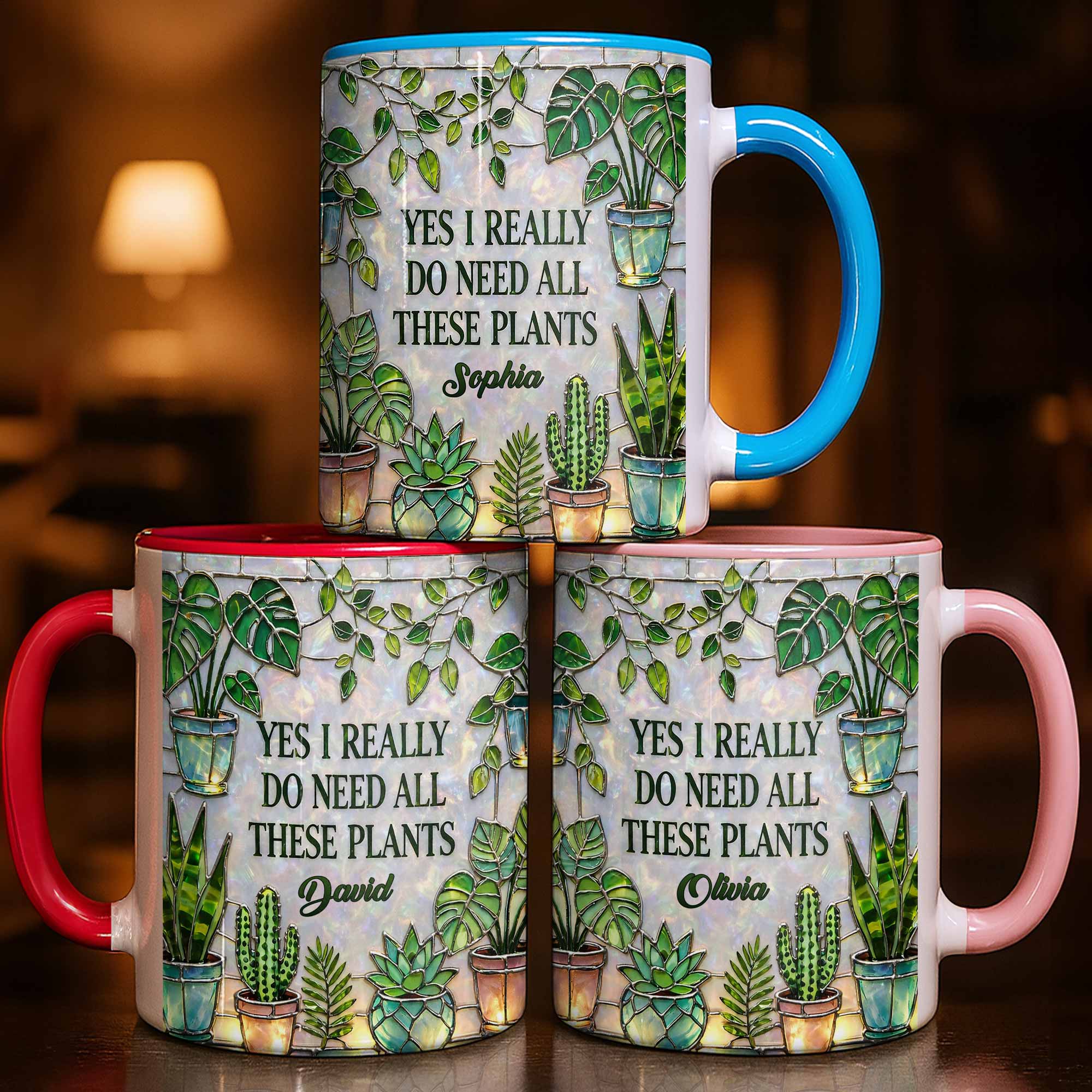 Personalized Yes I Really Do Need All These Plants Accent Mug Gifts For Plant Lovers - Image 3