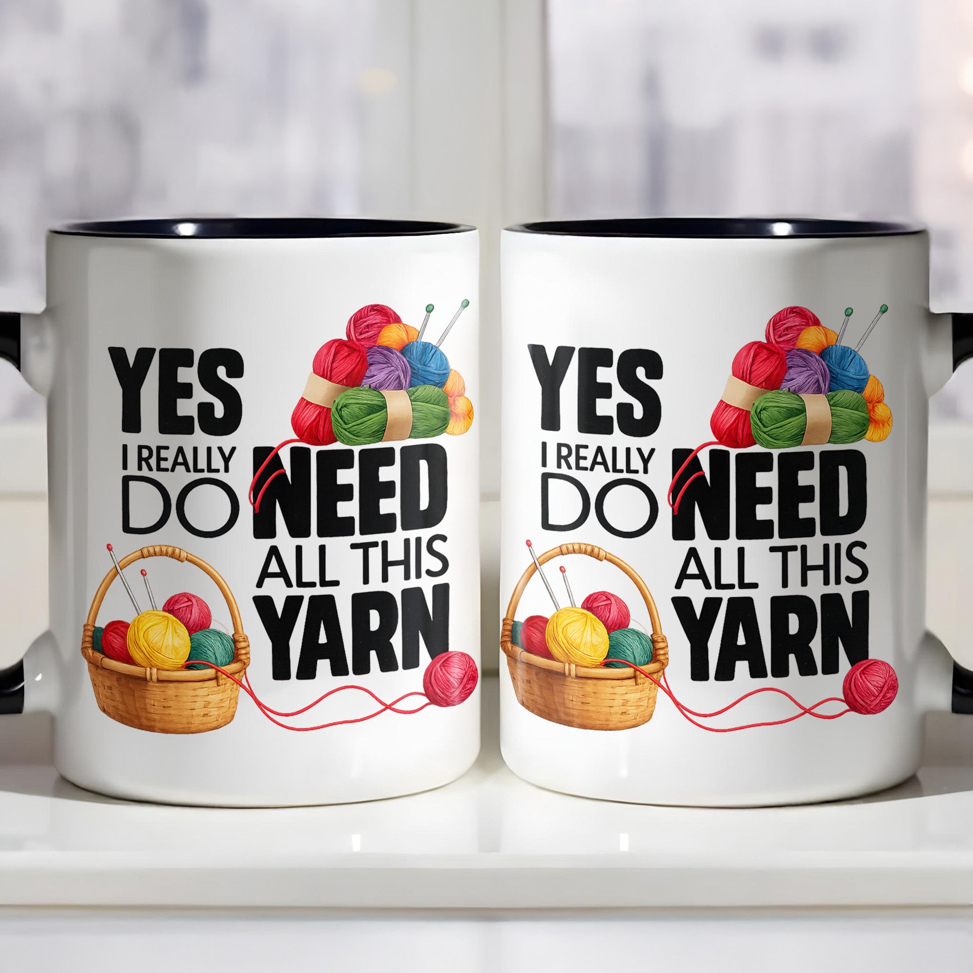 Personalized Yes I Really Do Need All This Yarn Accent Mug Gift Ideas For Crafters