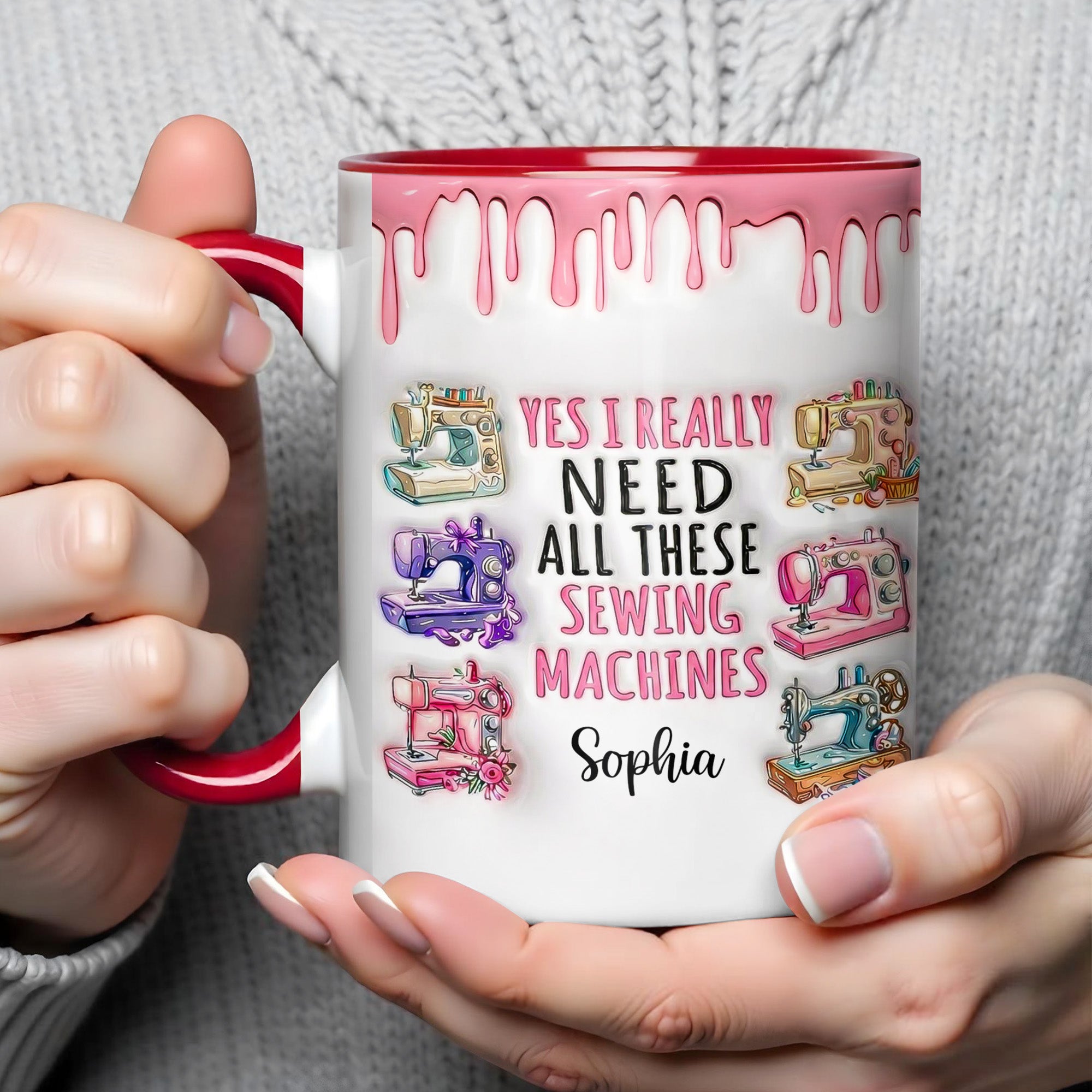 Personalized Yes I Really Need All These Sewing Machines Accent Mug Presents For Sewers - Image 4
