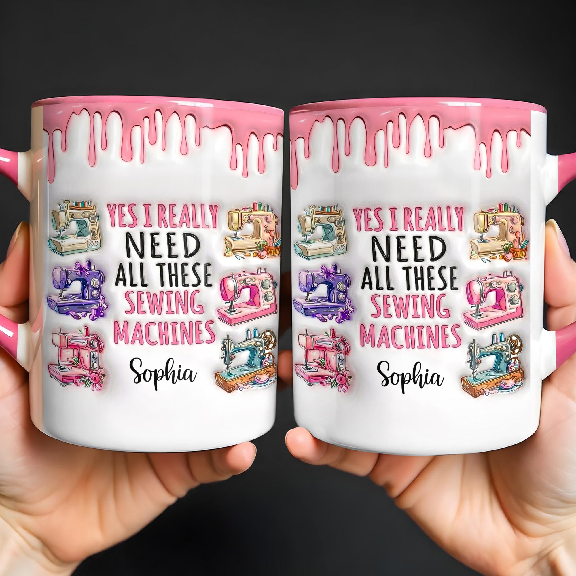 Personalized Yes I Really Need All These Sewing Machines Accent Mug Presents For Sewers - Image 5