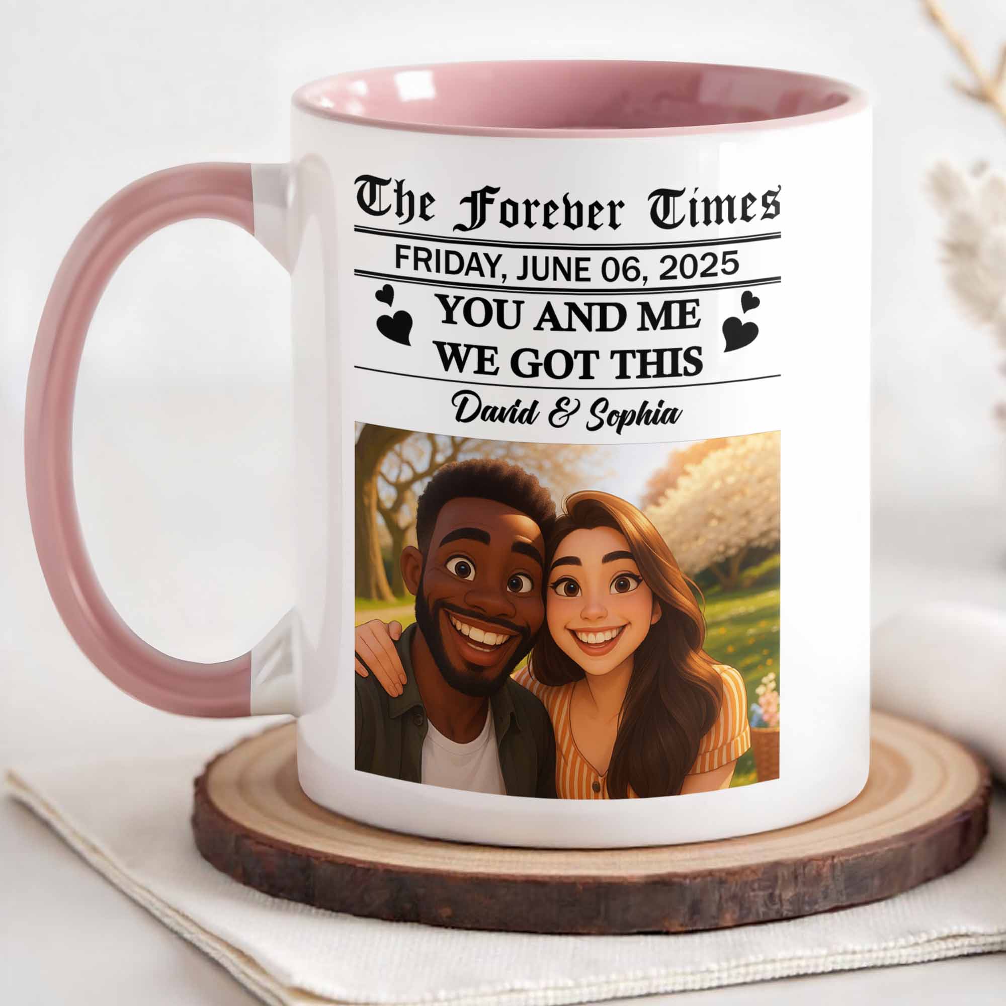 Personalized You And Me We Got This Couple Portrait Accent Mug Best Gifts For Couples - Image 3