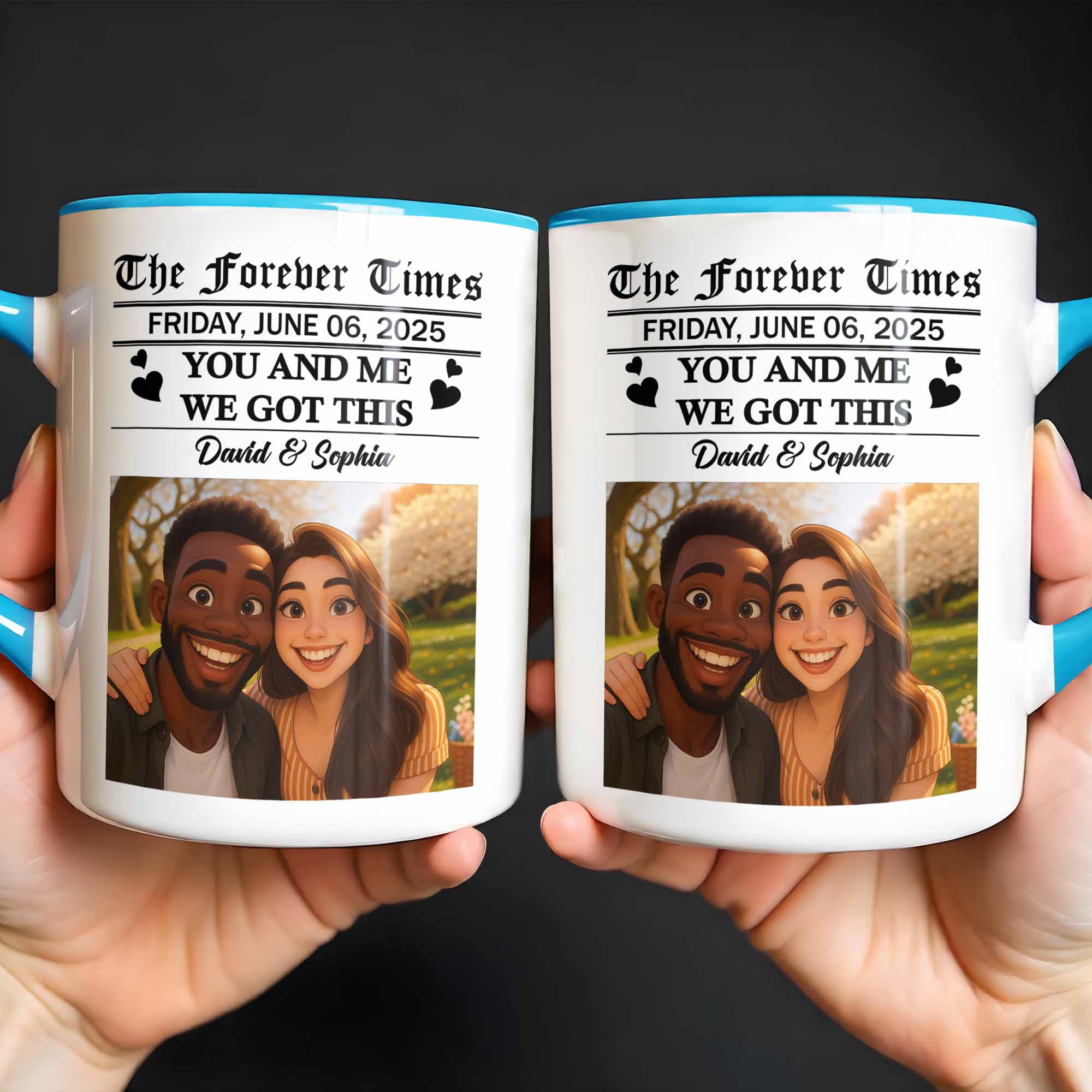 Personalized You And Me We Got This Couple Portrait Accent Mug Best Gifts For Couples - Image 5