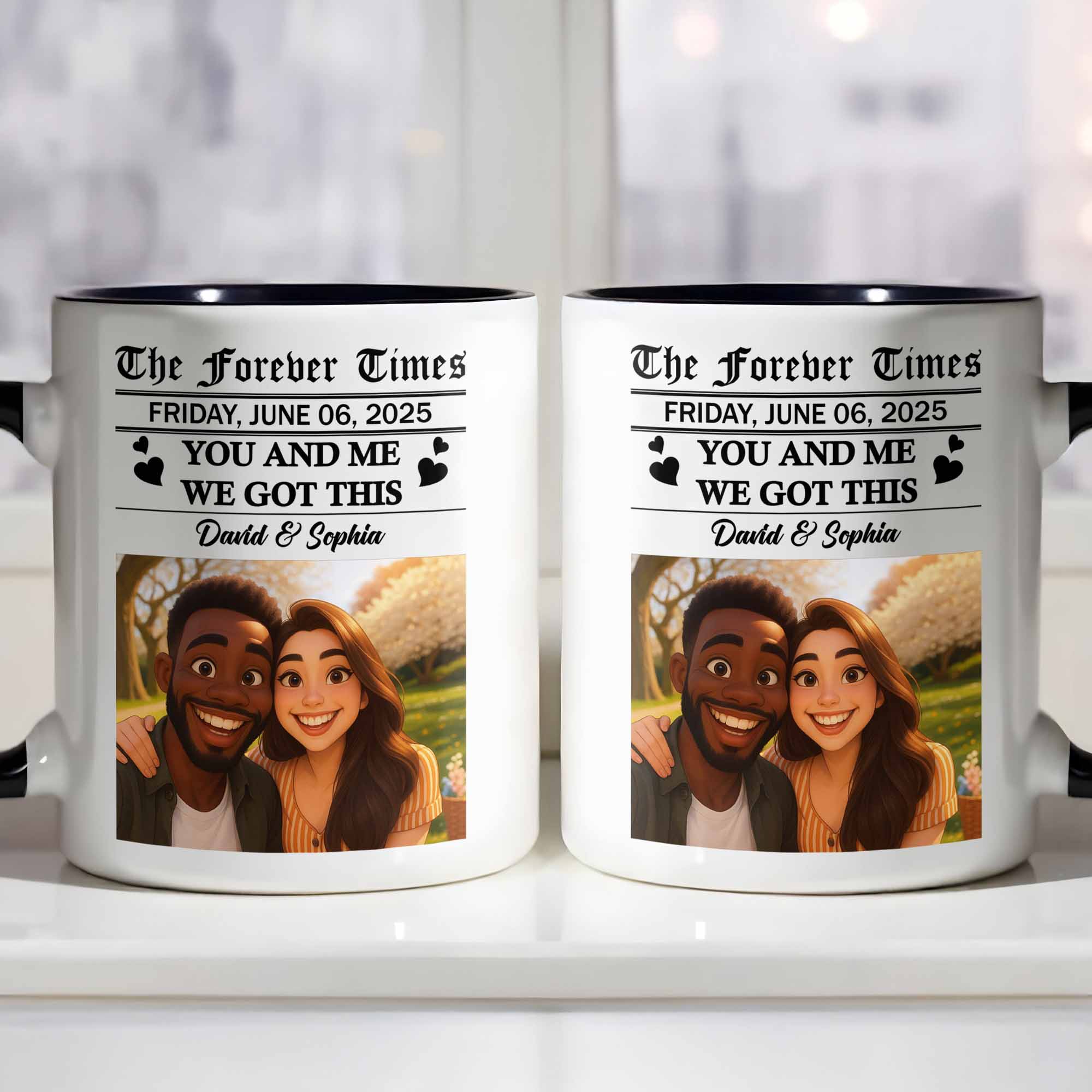 Personalized You And Me We Got This Couple Portrait Accent Mug Best Gifts For Couples