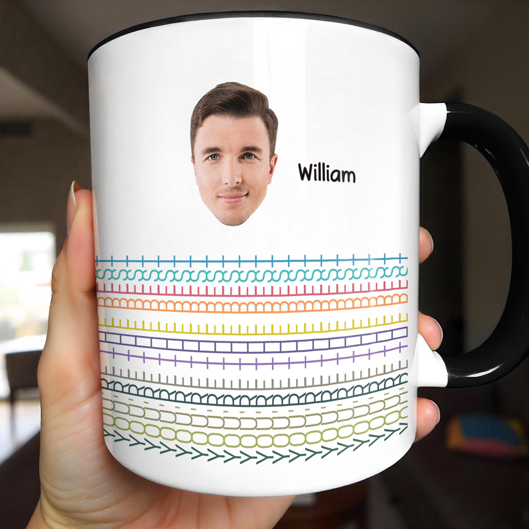 Personalized You Are The Best Vibrant Line Patterns Accent Mug Birthday Gifts For Friends - Image 5