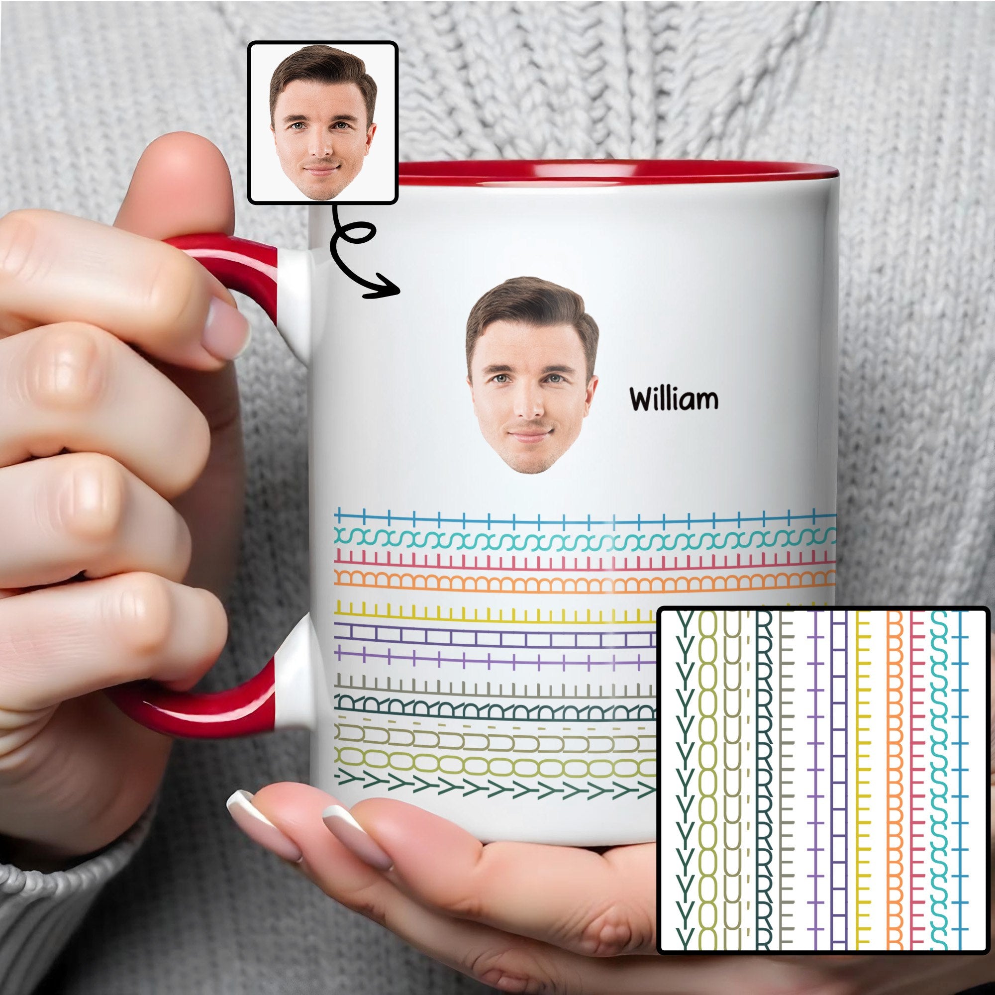 Personalized You Are The Best Vibrant Line Patterns Accent Mug Birthday Gifts For Friends - Image 4