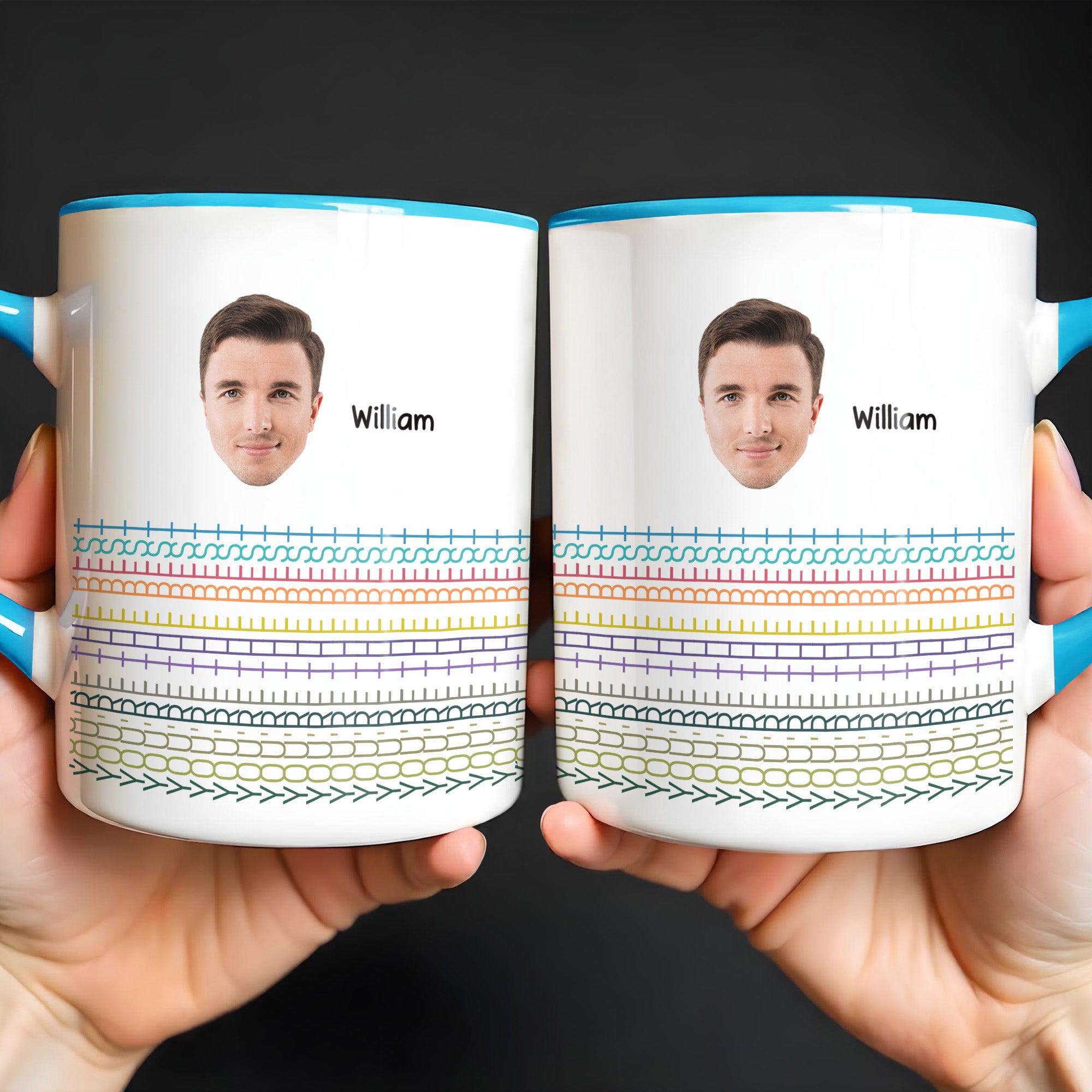 Personalized You Are The Best Vibrant Line Patterns Accent Mug Birthday Gifts For Friends - Image 2