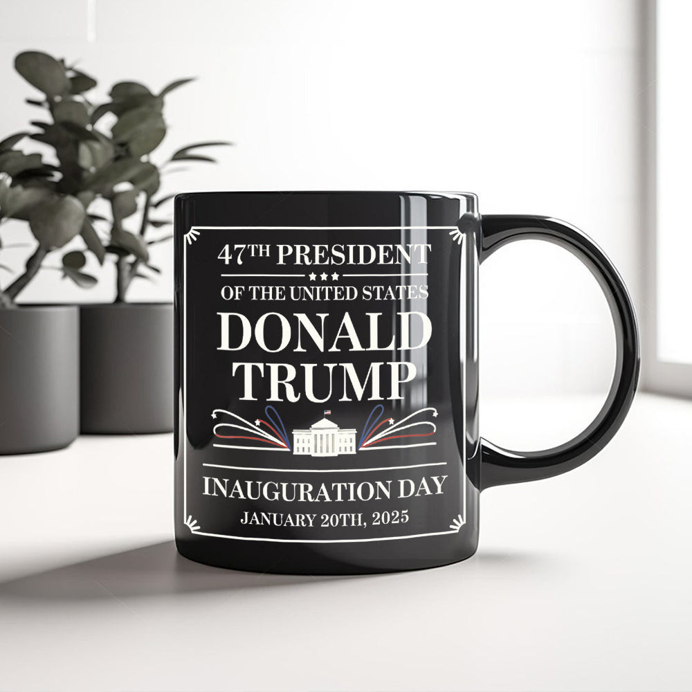President Trump Won Mug 47th President Of The United States Donald Trump Inauguration Day Mug
