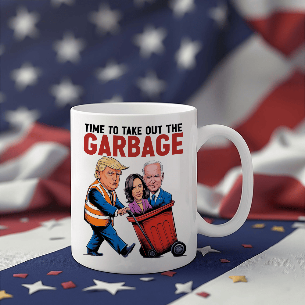 Time To Take Out The Garbage Trump 2024 Mug Patriotic Mug Gifts For Trump Fan - Image 4