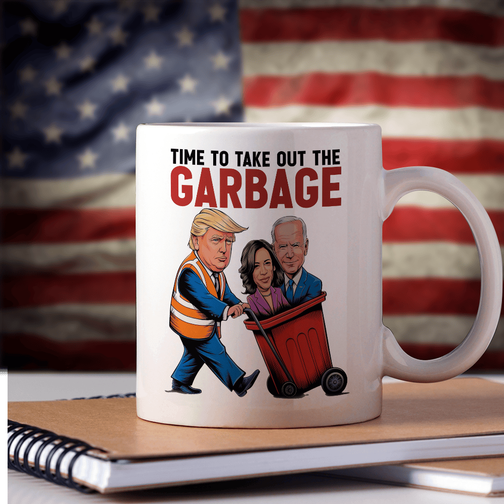 Time To Take Out The Garbage Trump 2024 Mug Patriotic Mug Gifts For Trump Fan - Image 2