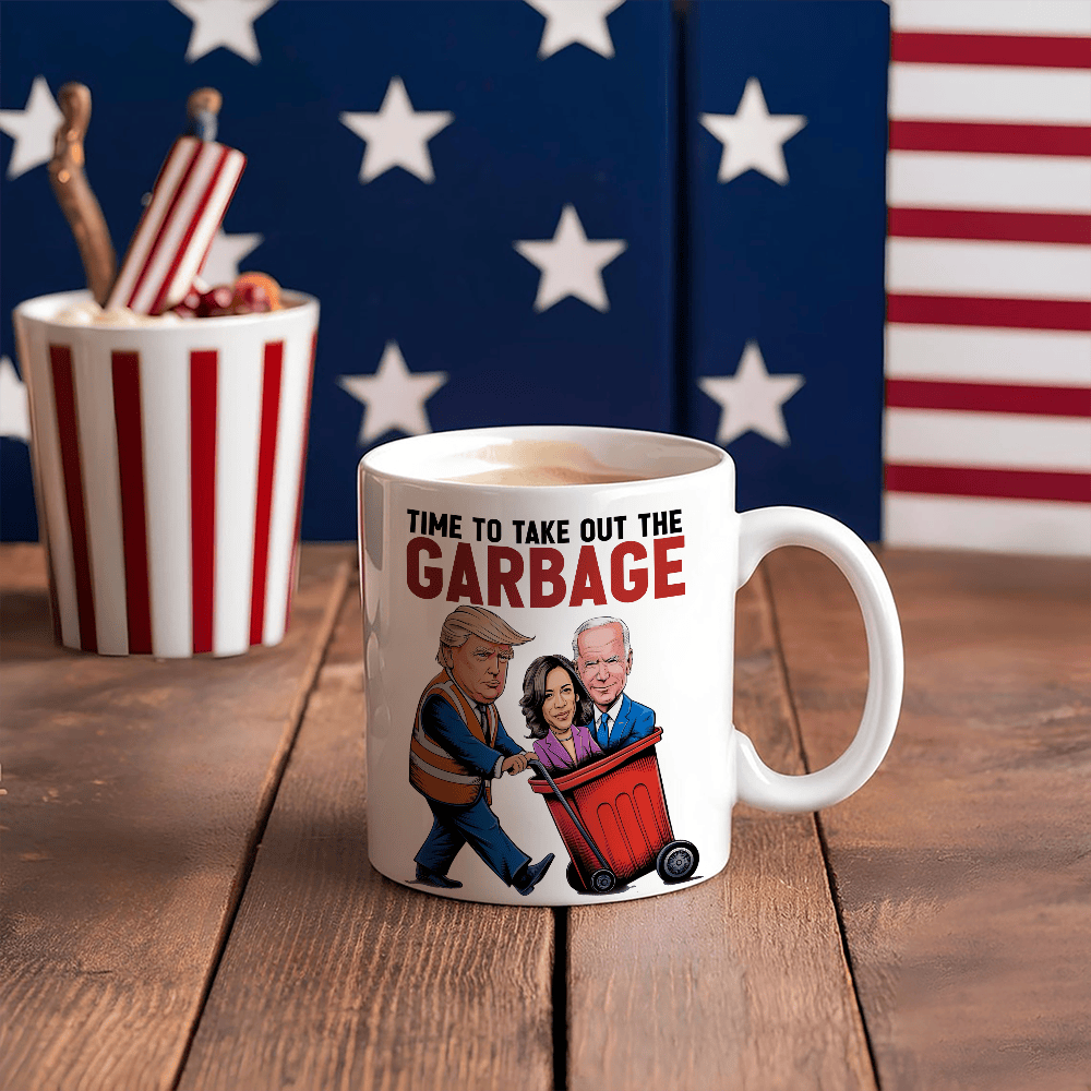 Time To Take Out The Garbage Trump 2024 Mug Patriotic Mug Gifts For Trump Fan - Image 6