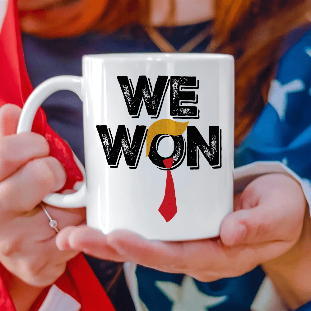 We Won Trump Mug Dark MAGA Mug Patriotic Gifs For Trump Supporters - Image 2