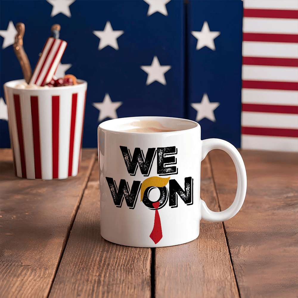 We Won Trump Mug Dark MAGA Mug Patriotic Gifs For Trump Supporters - Image 5
