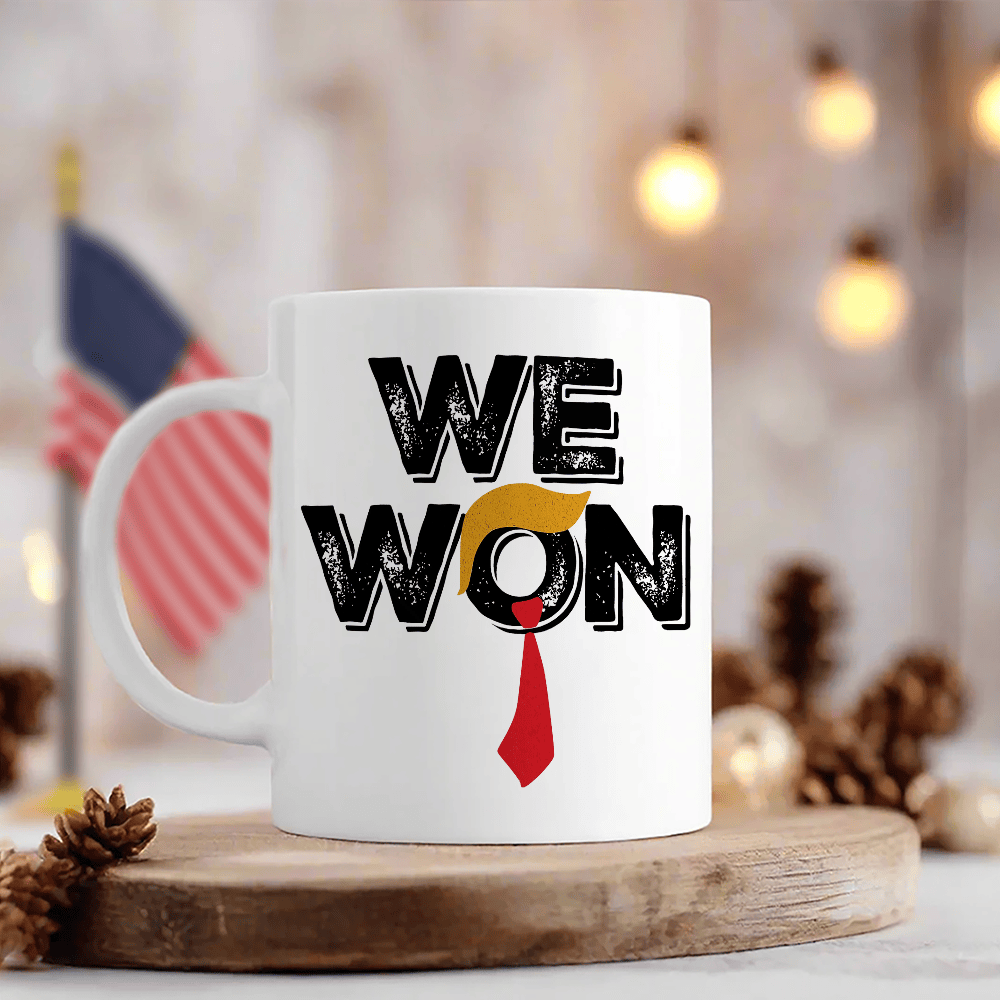 We Won Trump Mug Dark MAGA Mug Patriotic Gifs For Trump Supporters - Image 3