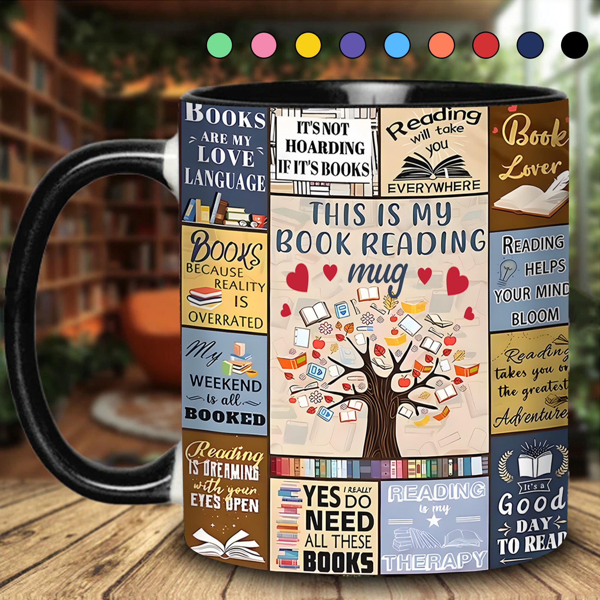 Accent Mug This Is My Book Reading Mug Cool Gift Ideas For Mother - Image 3