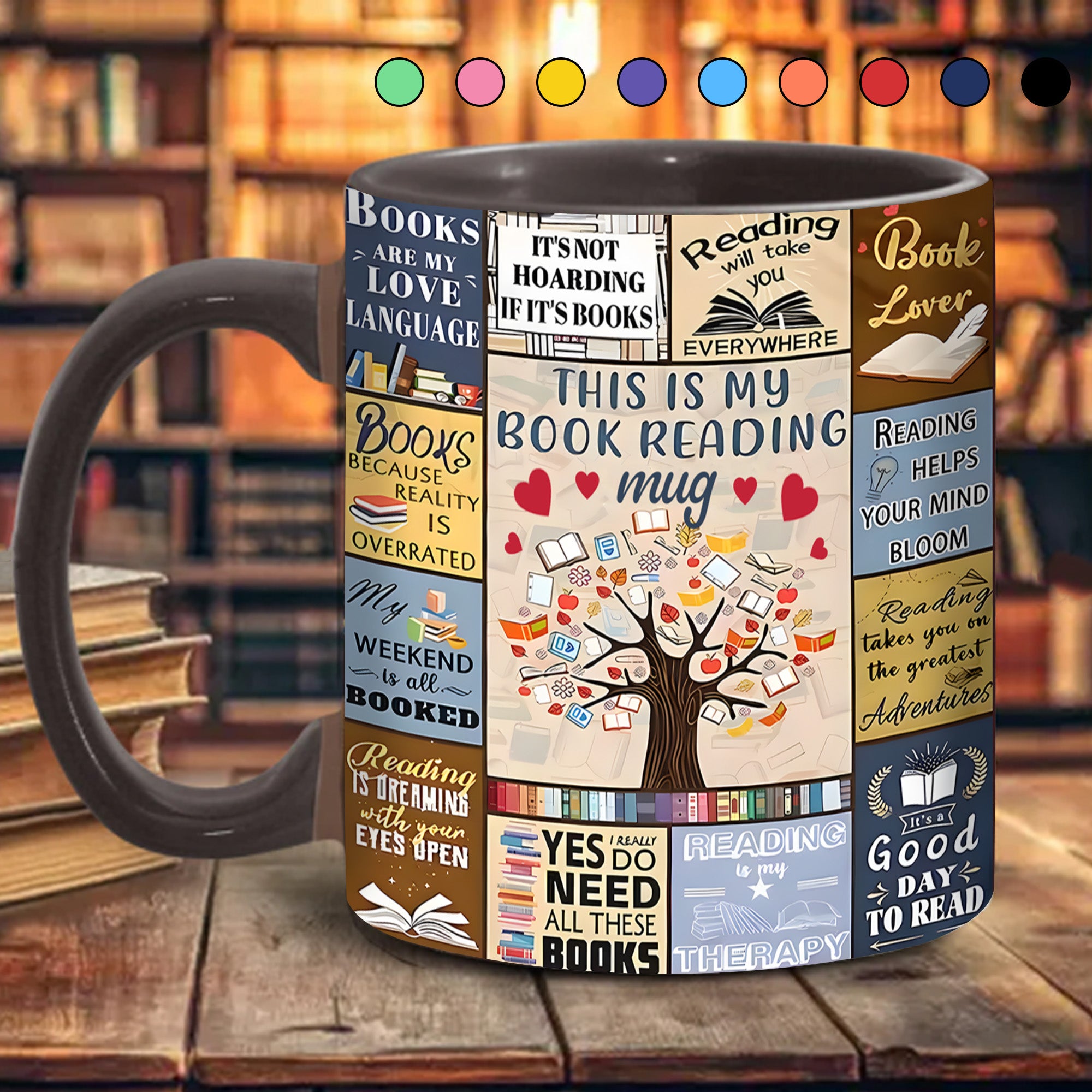 Accent Mug This Is My Book Reading Mug Cool Gift Ideas For Mother - Image 4