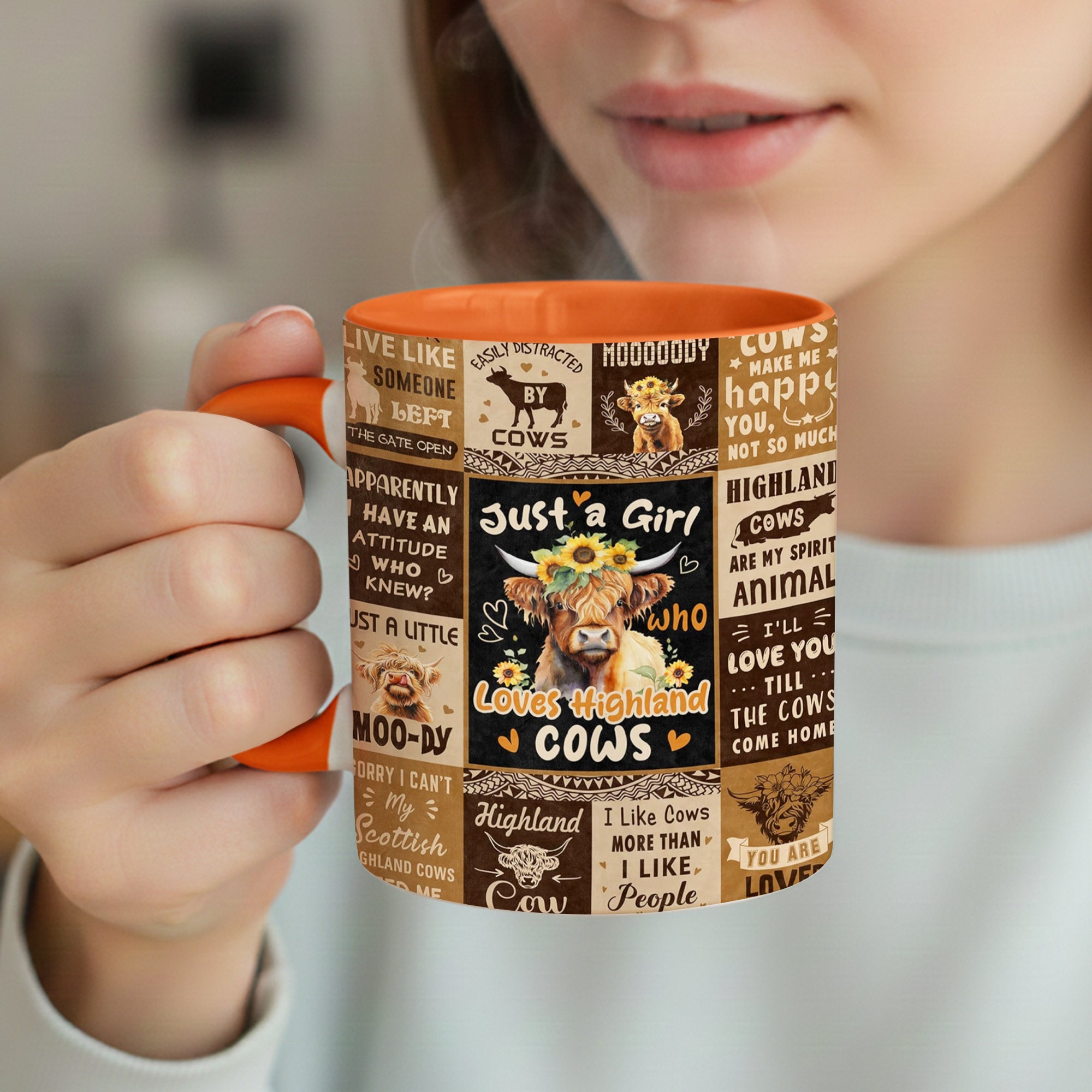 Adorable Cow Collage Accent Mug Love Cows Cow Gifts For Cow Lovers - Image 12