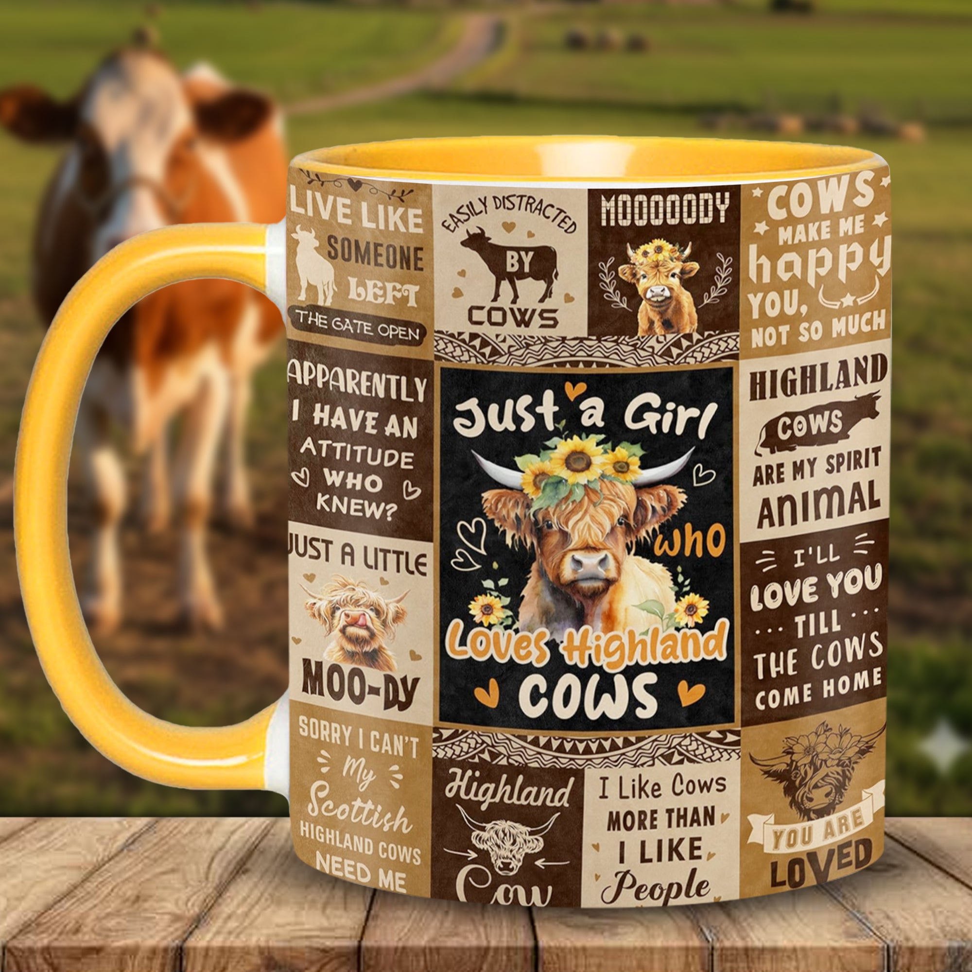 Adorable Cow Collage Accent Mug Love Cows Cow Gifts For Cow Lovers - Image 14