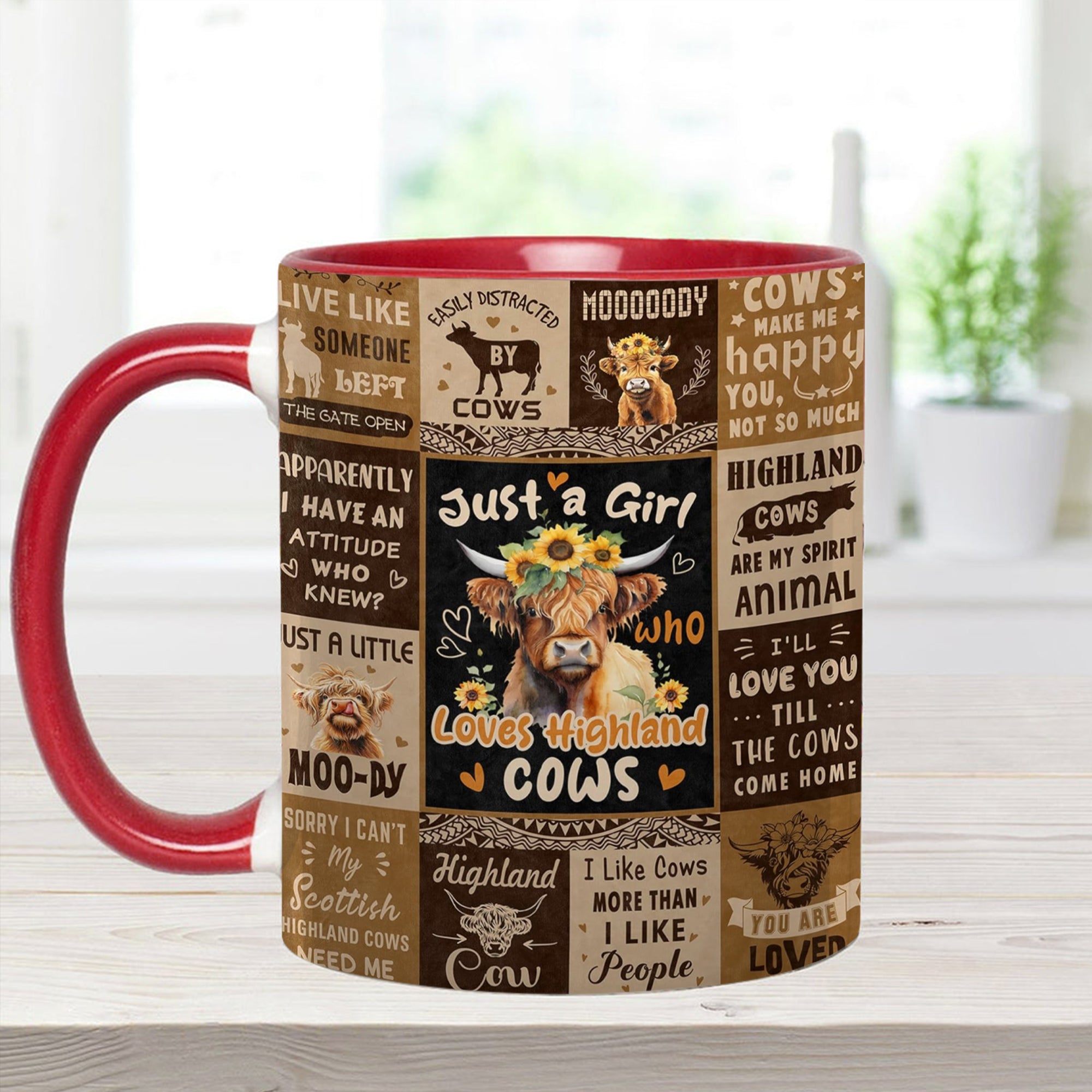 Adorable Cow Collage Accent Mug Love Cows Cow Gifts For Cow Lovers - Image 8