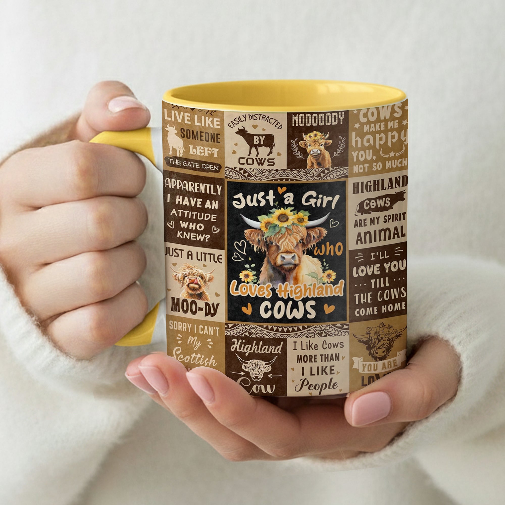 Adorable Cow Collage Accent Mug Love Cows Cow Gifts For Cow Lovers - Image 11