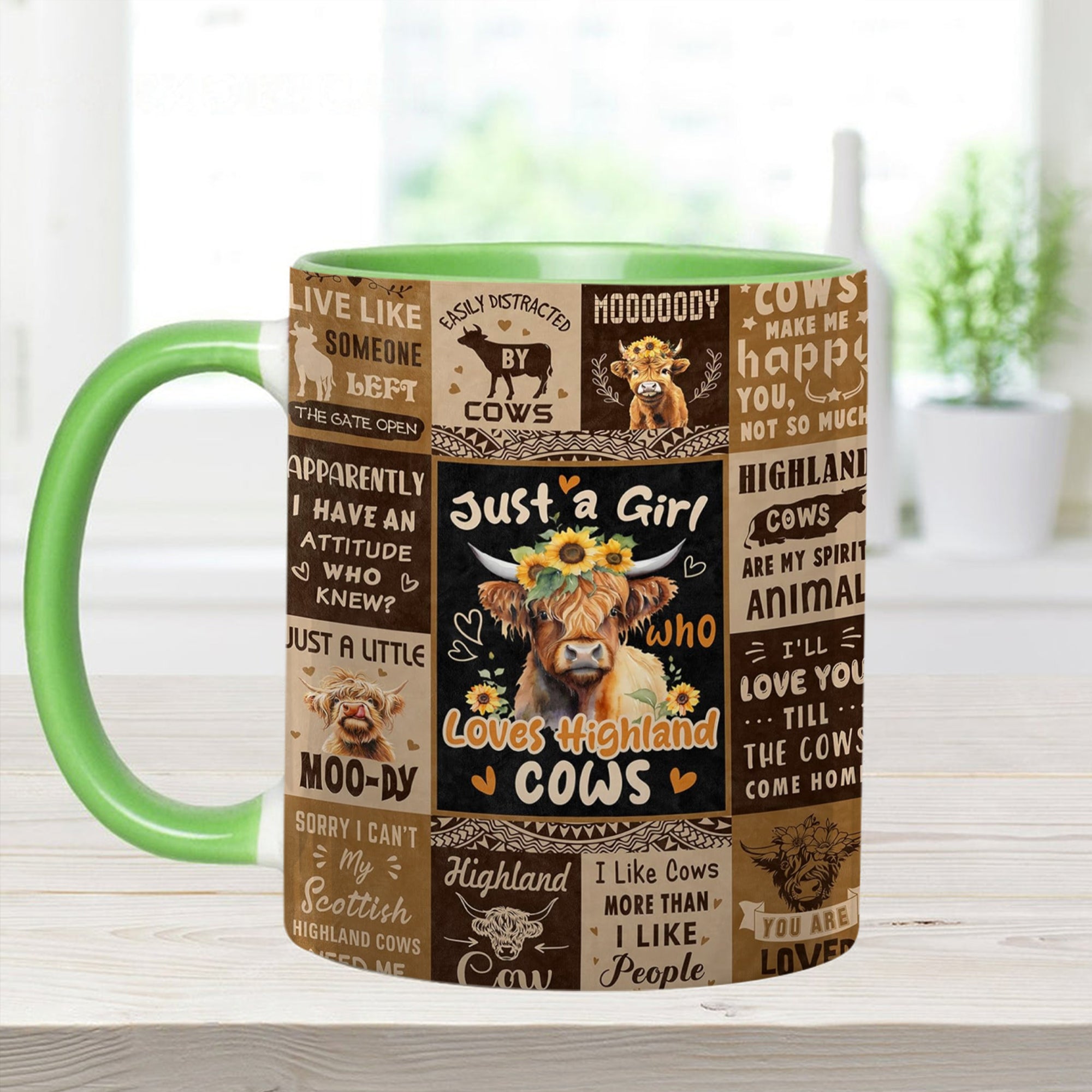 Adorable Cow Collage Accent Mug Love Cows Cow Gifts For Cow Lovers - Image 2