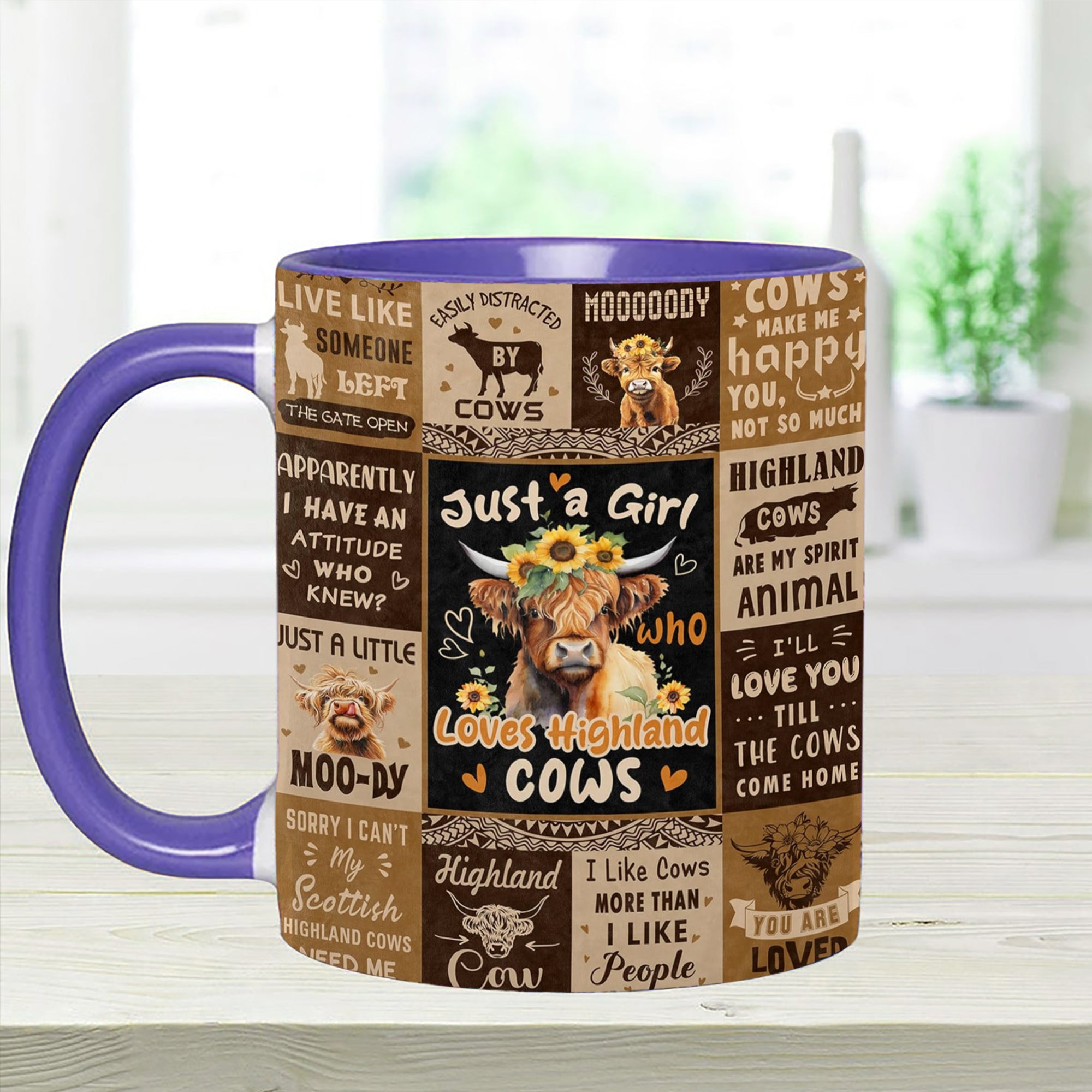 Adorable Cow Collage Accent Mug Love Cows Cow Gifts For Cow Lovers - Image 5
