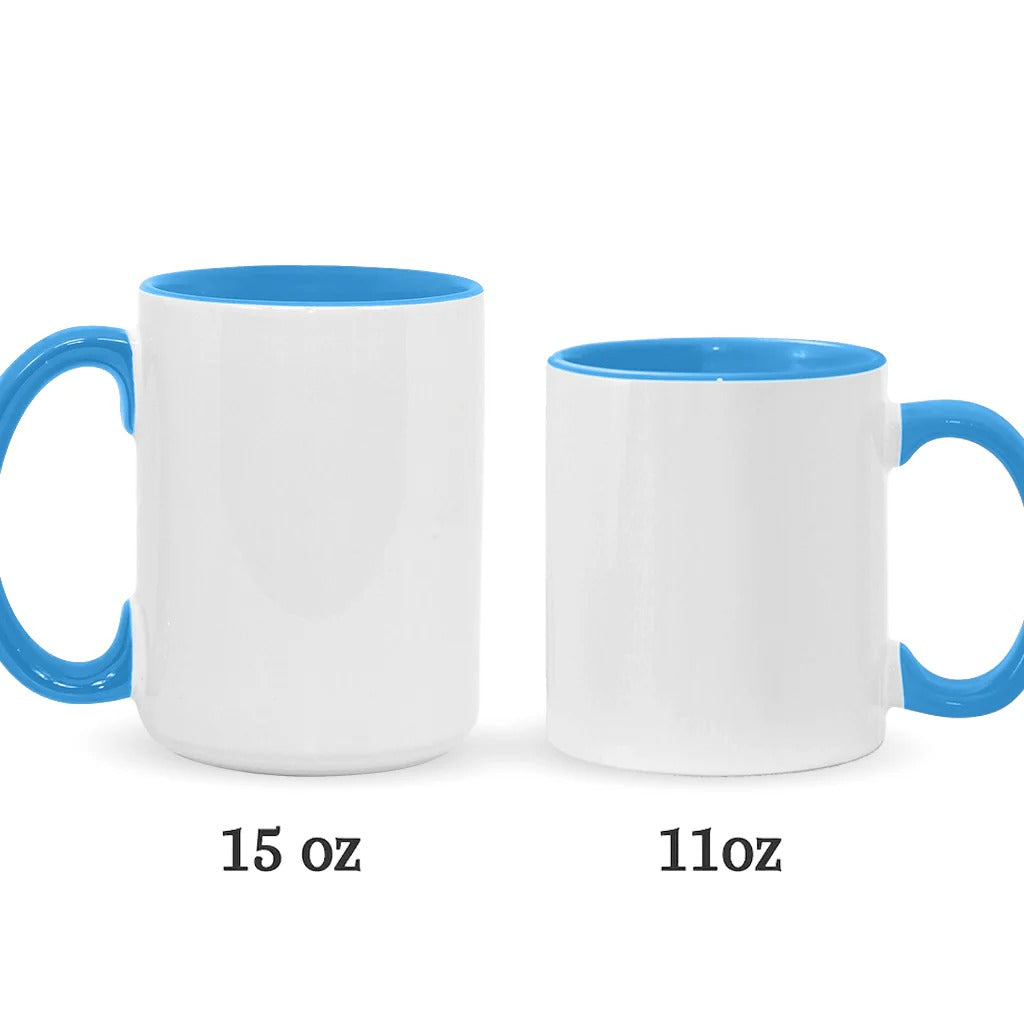 Beach Scene Turle Couple, Personalized Accent Mug Unique Gift For Father's Day - Image 6