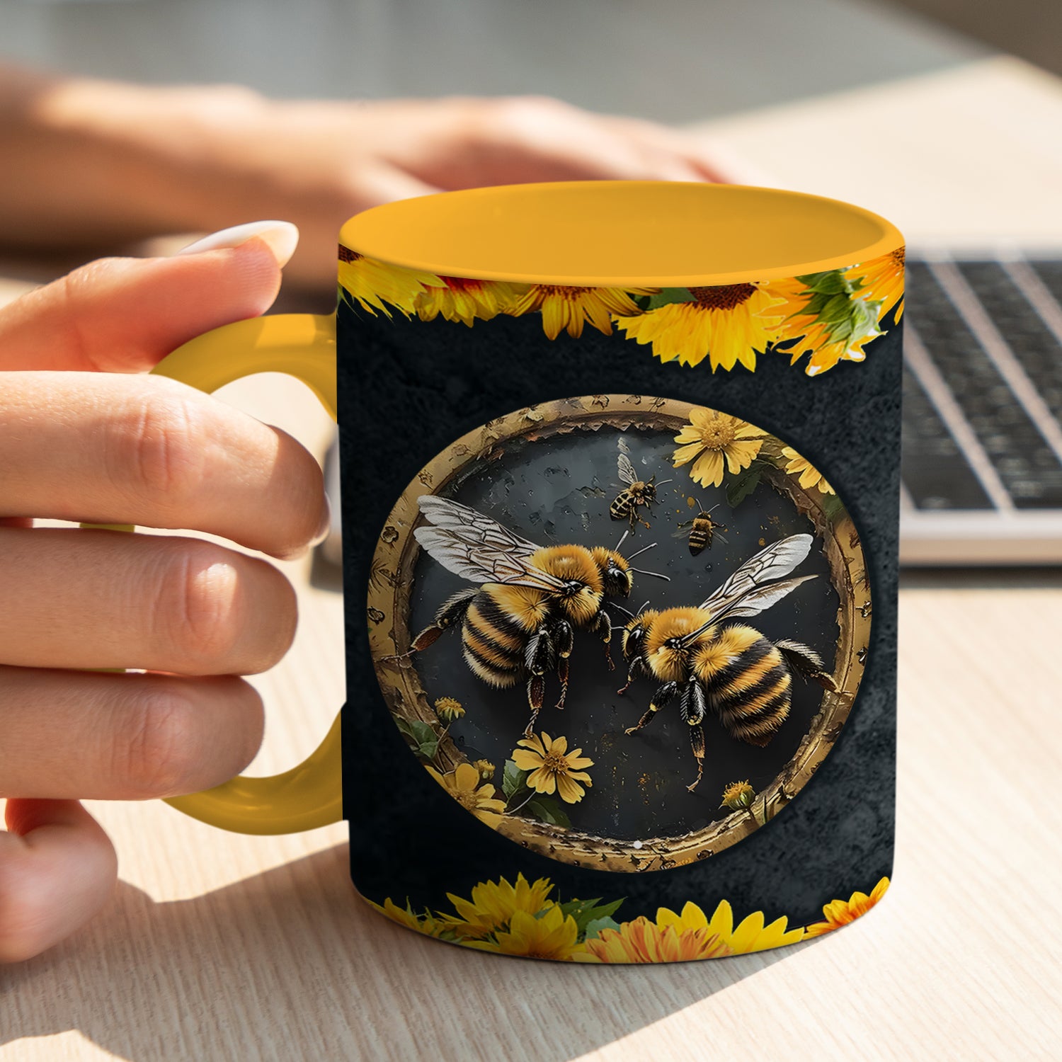 Bee Kind Sunflower Accent Mug Bee Gifts And Merchandise - Image 13