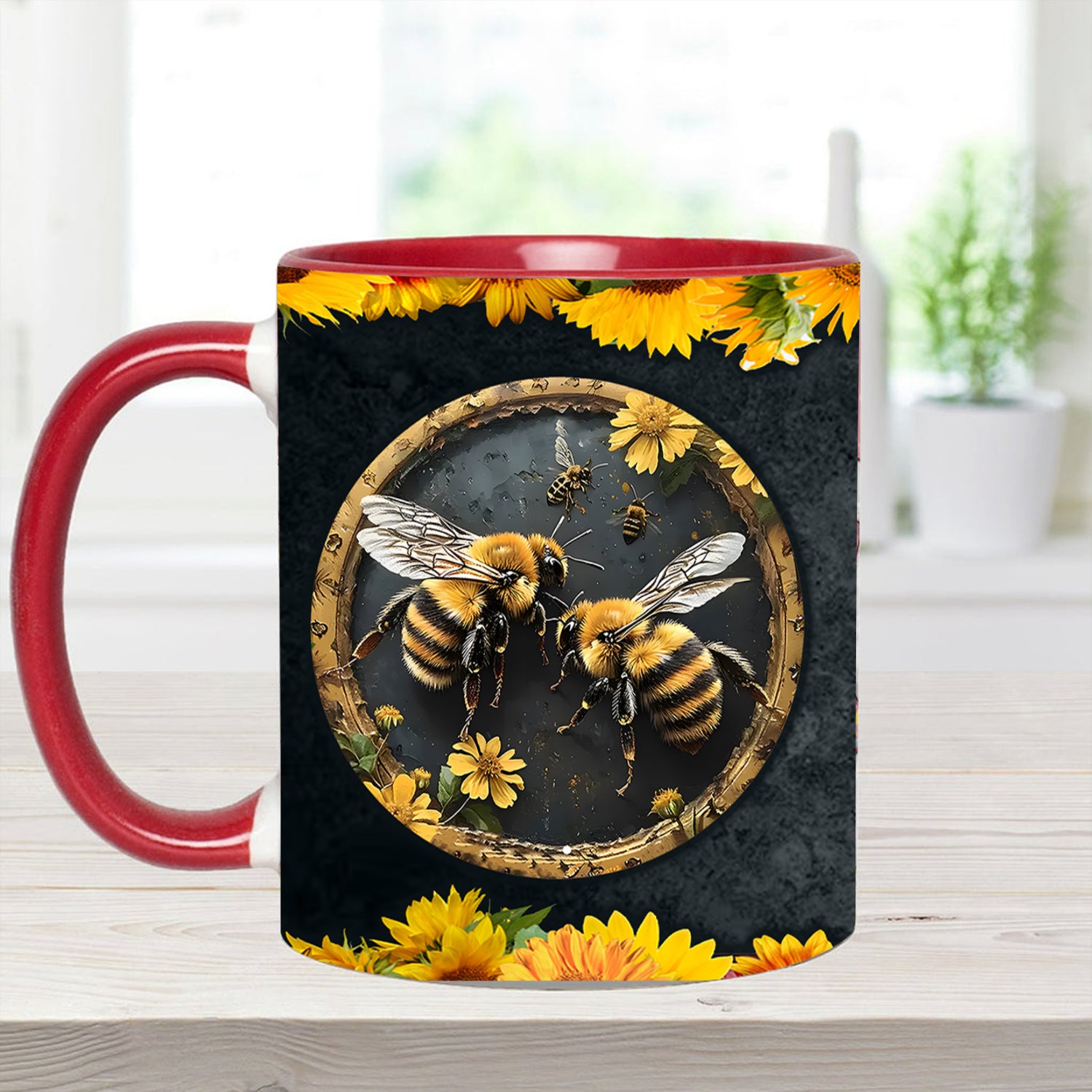 Bee Kind Sunflower Accent Mug Bee Gifts And Merchandise - Image 3