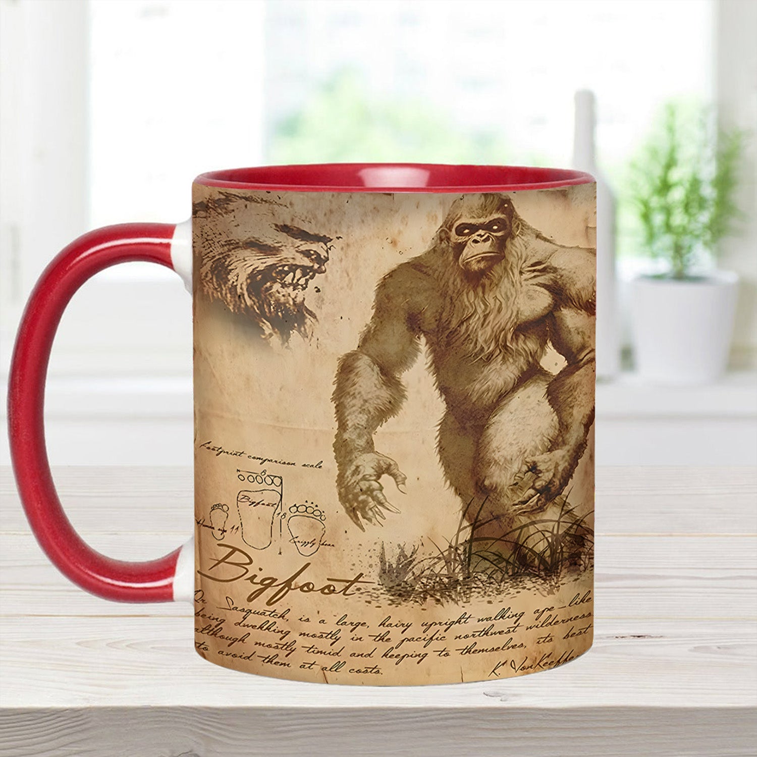 Bigfoot Accent Mug The Cryptid Chronicle Bigfoot Novelty Gifts For son - Image 8