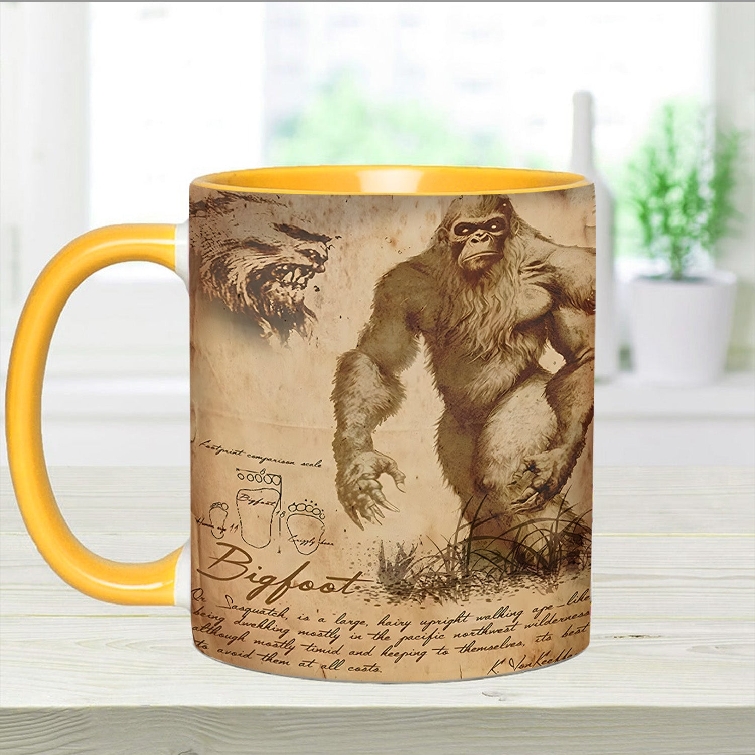 Bigfoot Accent Mug The Cryptid Chronicle Bigfoot Novelty Gifts For son - Image 6