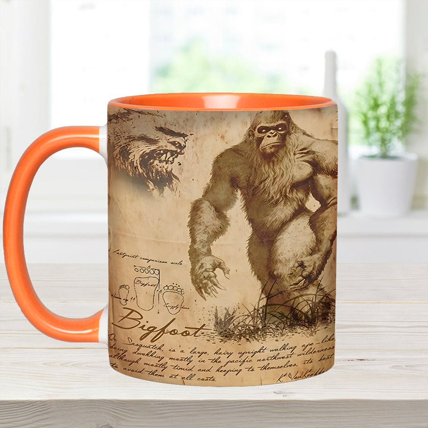 Bigfoot Accent Mug The Cryptid Chronicle Bigfoot Novelty Gifts For son - Image 4