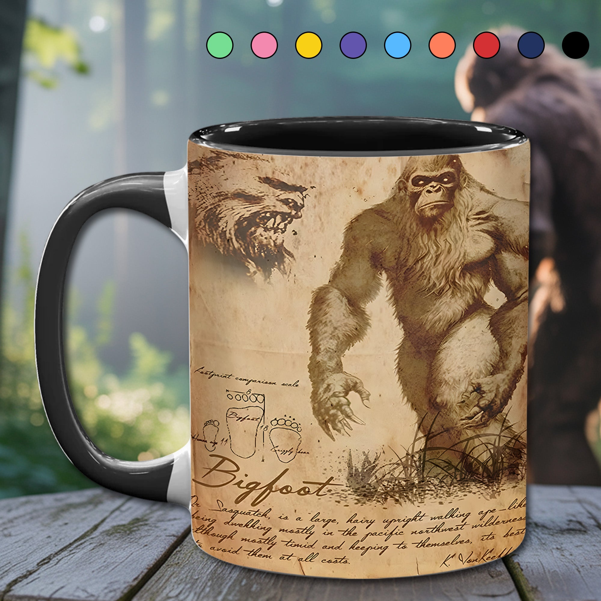 Bigfoot Accent Mug The Cryptid Chronicle Bigfoot Novelty Gifts For son - Image 12