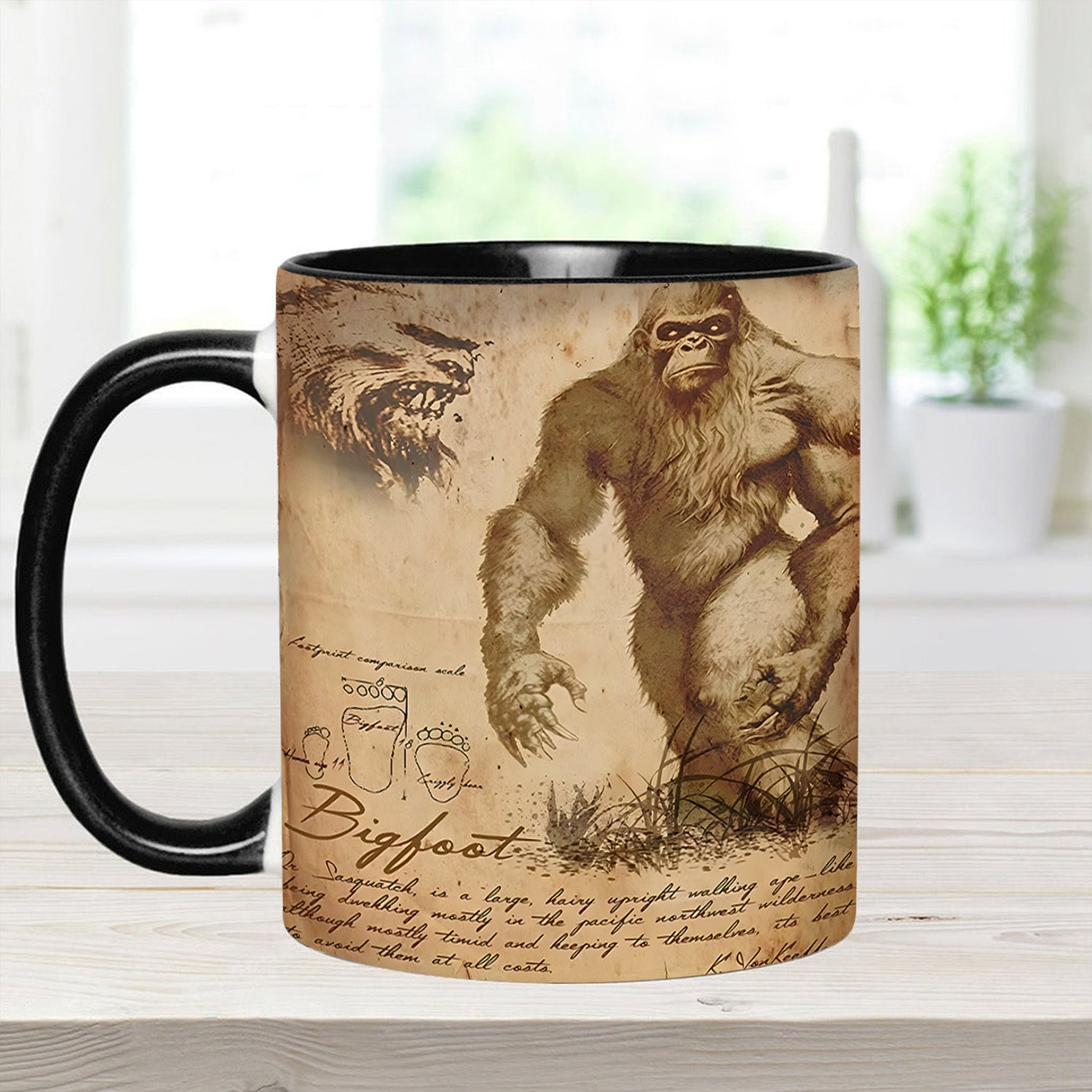 Bigfoot Accent Mug The Cryptid Chronicle Bigfoot Novelty Gifts For son - Image 7