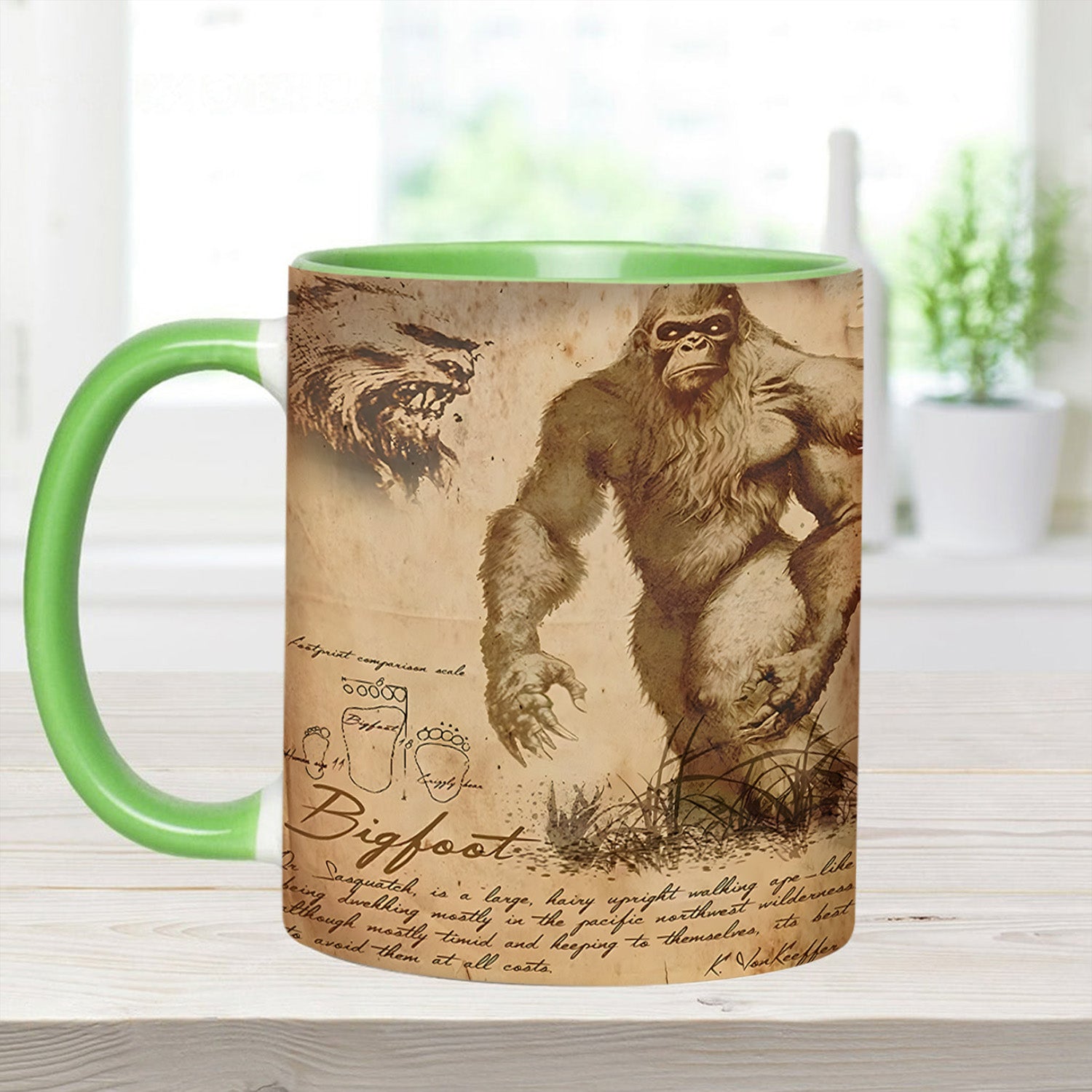 Bigfoot Accent Mug The Cryptid Chronicle Bigfoot Novelty Gifts For son - Image 2