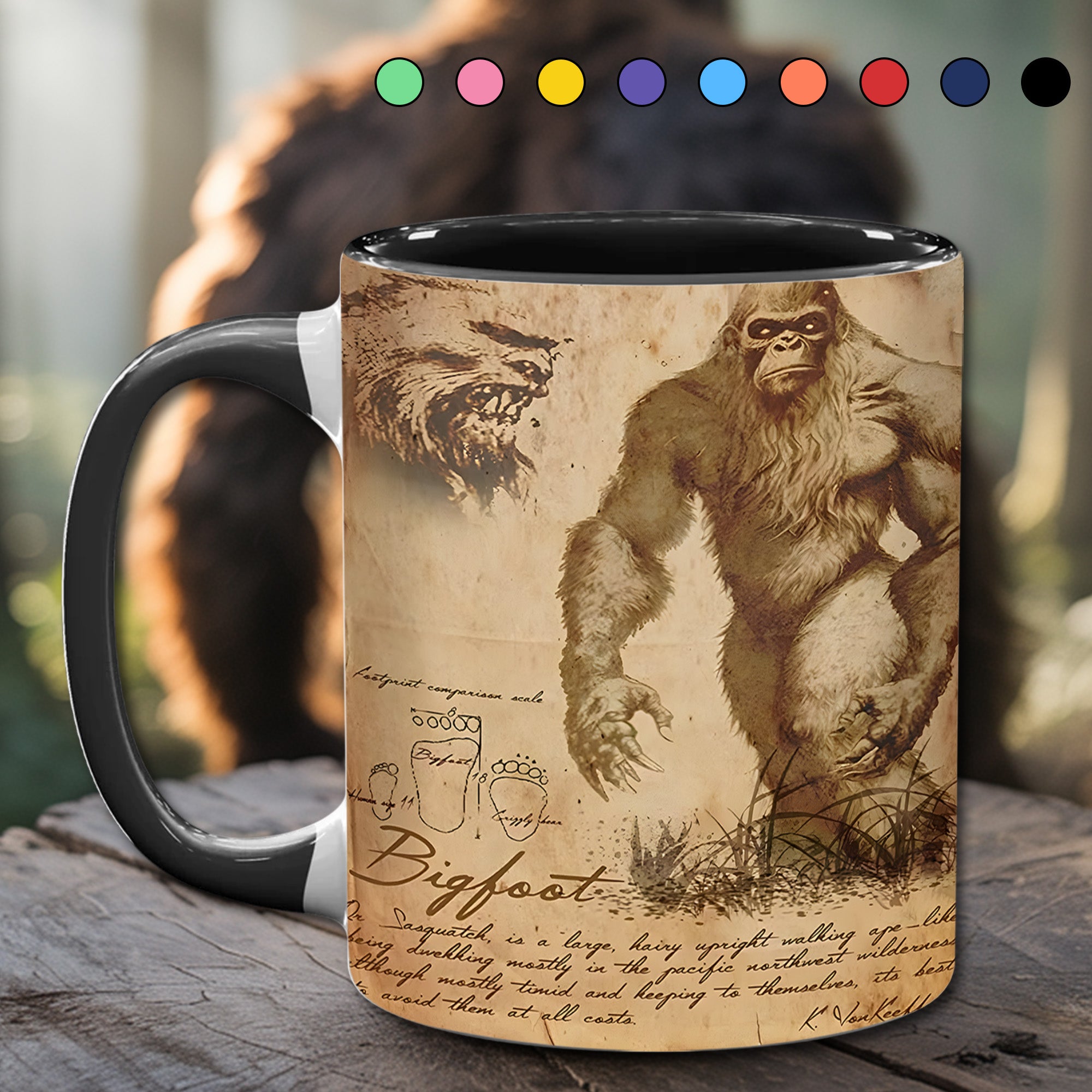 Bigfoot Accent Mug The Cryptid Chronicle Bigfoot Novelty Gifts For son - Image 11