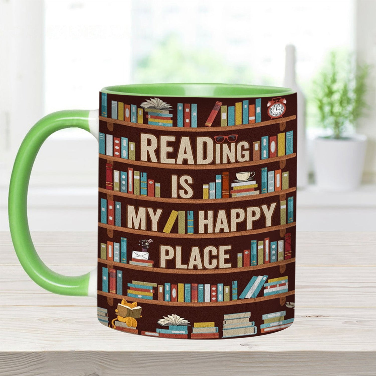 Book Accent Mug Reading Is My happy Place Gift Ideas For Mother - Image 11